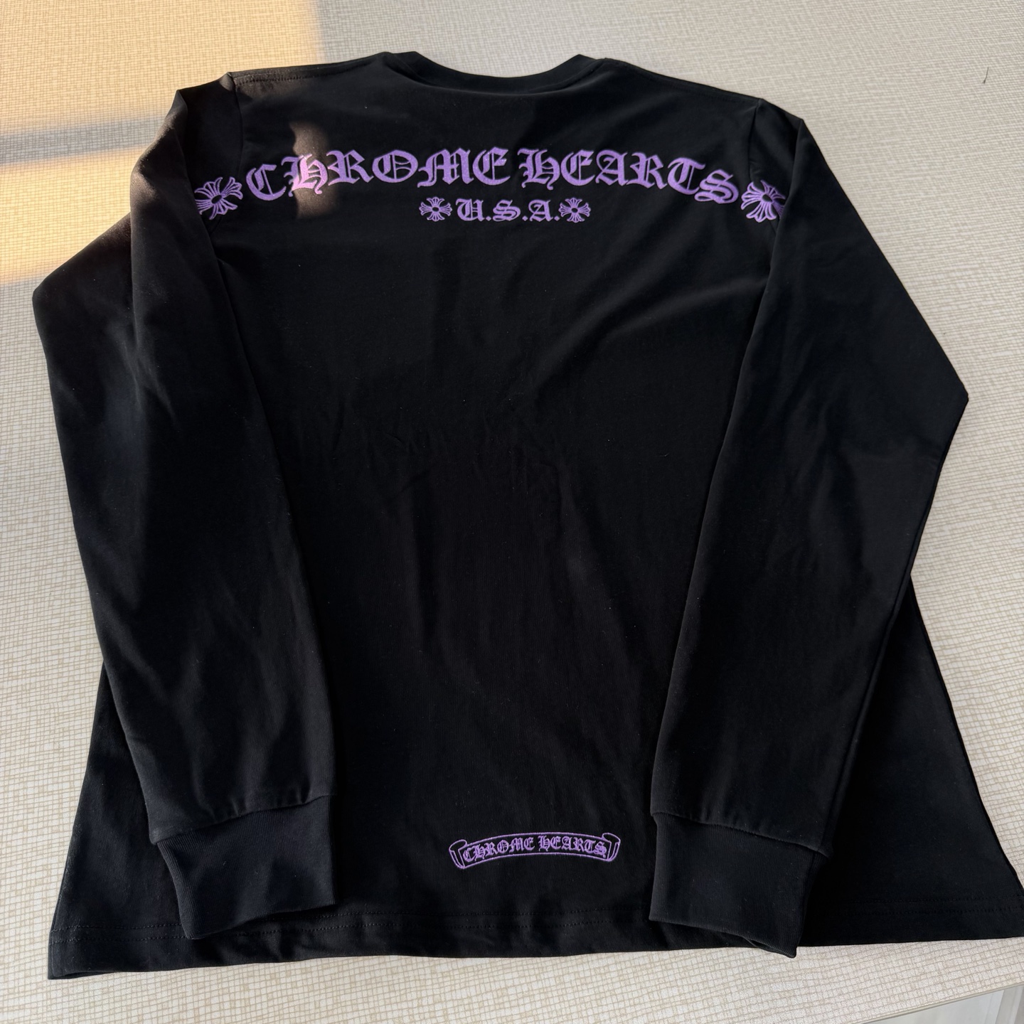 Chrome Hearts CH 克罗心 长袖 花臂 紫闪 黑色 限定 