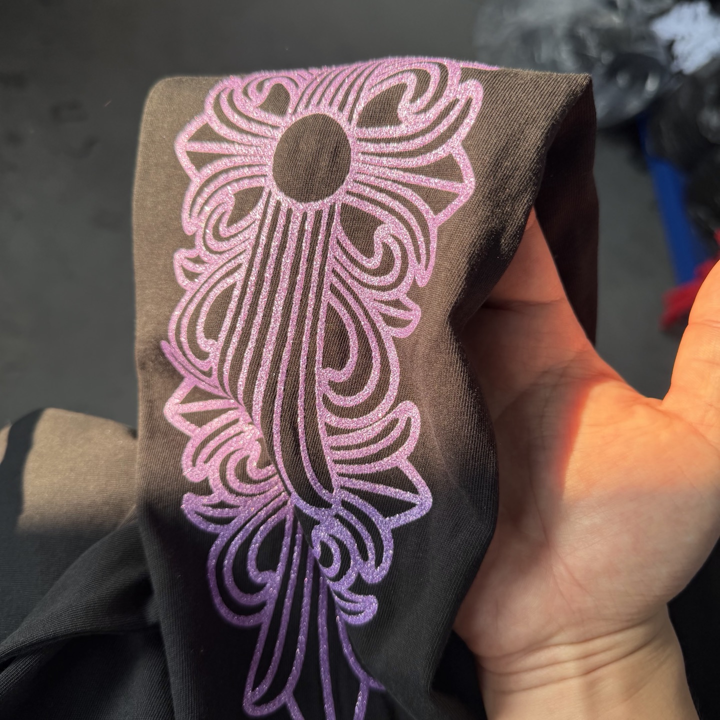 Chrome Hearts CH 克罗心 长袖 花臂 紫闪 黑色 限定 