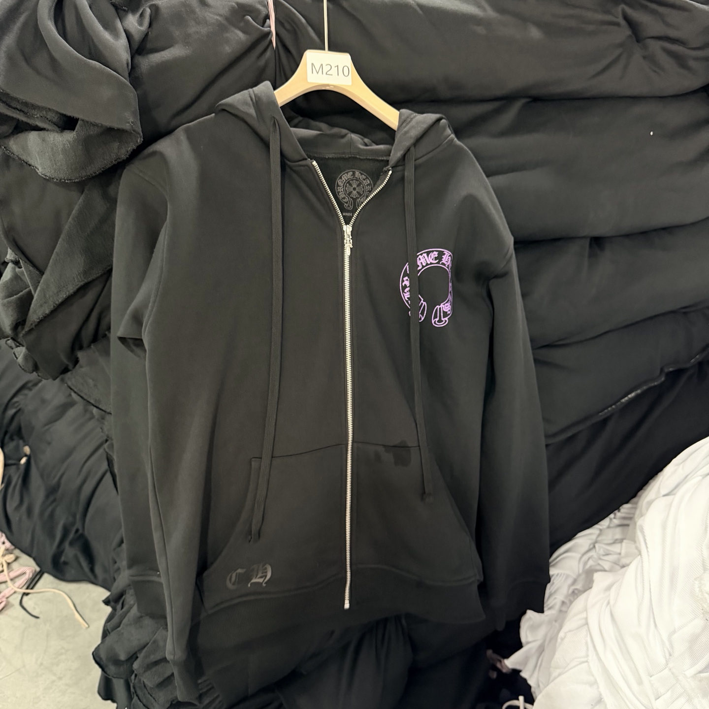 925纯银 Chrome Hearts CH克罗心 经典 印花 拉链卫衣 外套  男女同款  限定 黑色 紫闪   A5  