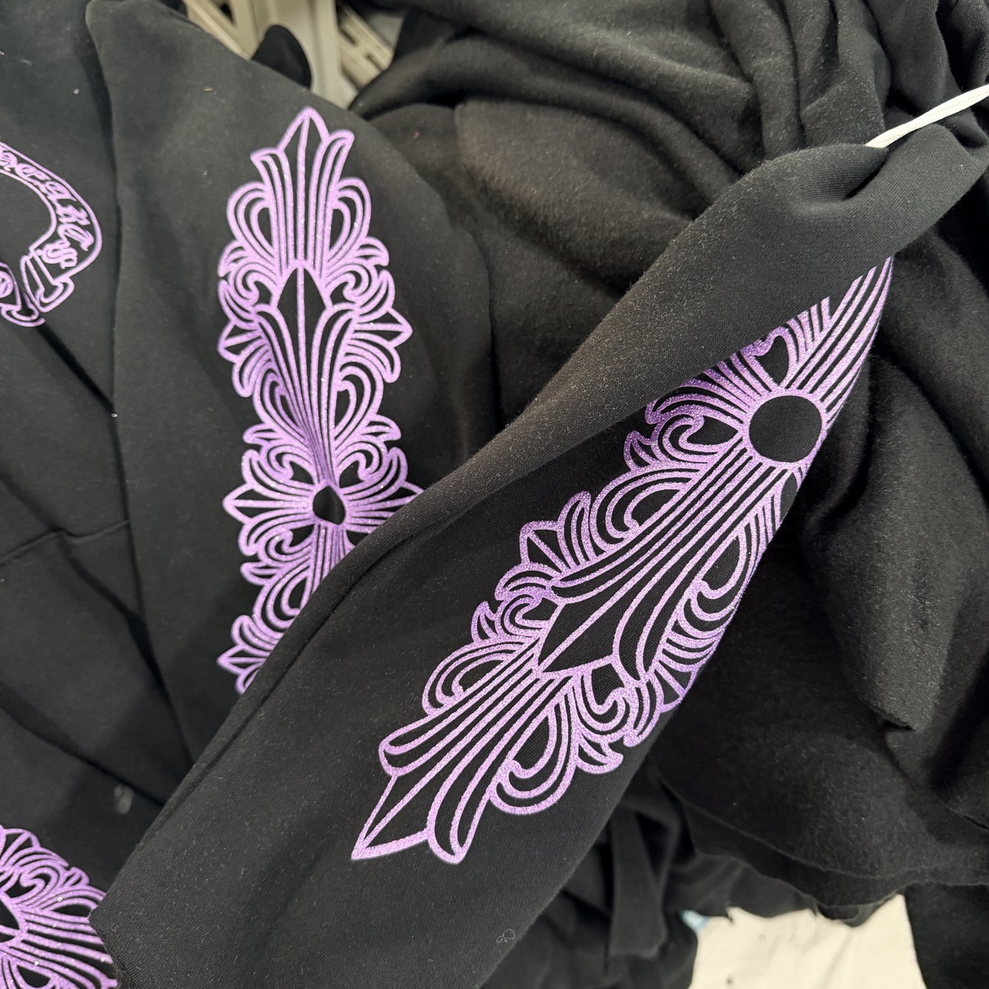 Chrome Hearts 克罗心 花臂 限定 连帽卫衣 帽衫 外套 紫色闪 黑色 A5 