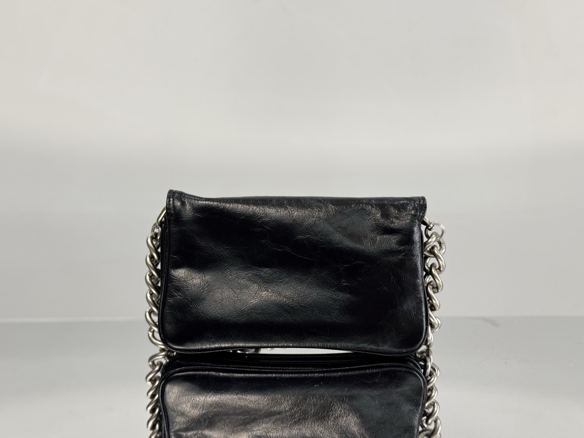 36CM/29cm  巴黎世家 单肩斜跨 Balenciag BB Soft (Crossbody/Shoulder) Cowhide – Black 7484882AAI41000