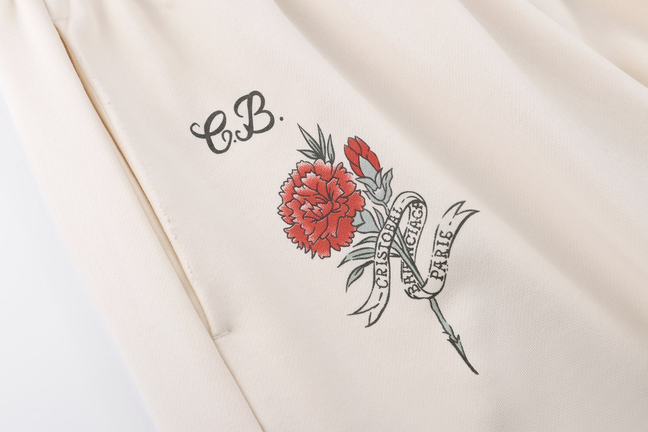 Balenciaga 巴黎世家 TATTOO纹身图案松紧腰运动裤 长裤 裤子 休闲裤 B0 