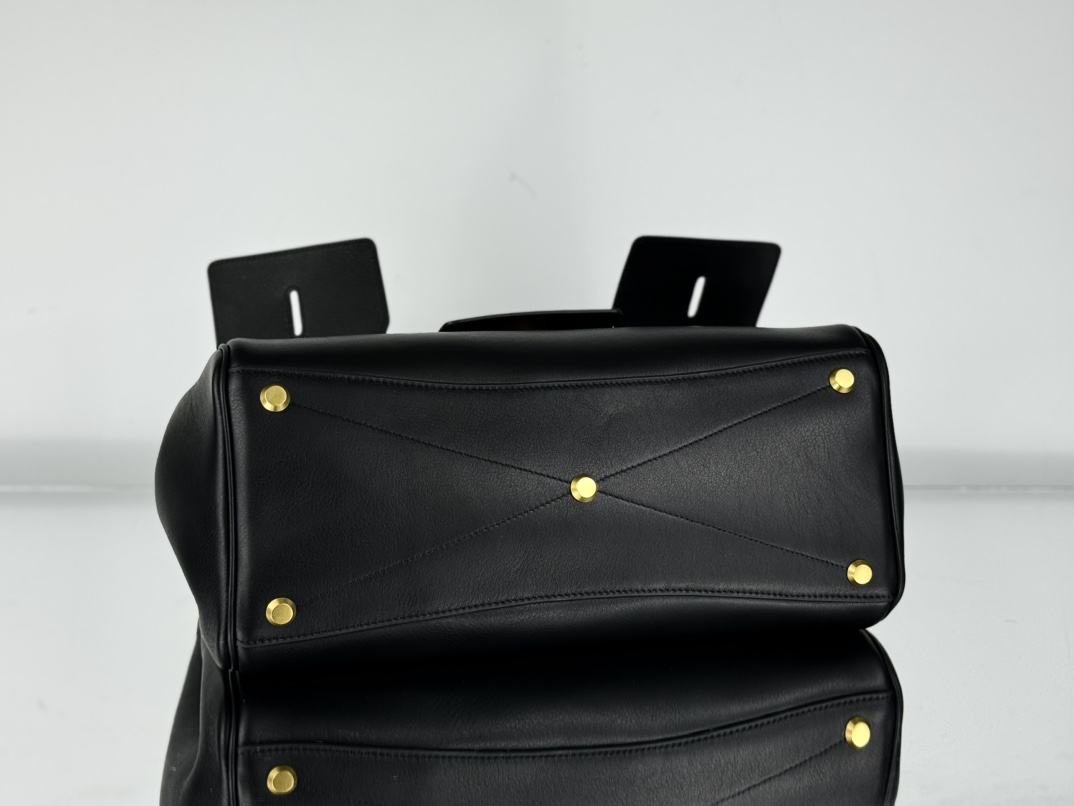 37CM-middle 巴黎世家 单肩斜跨 Balenciag Bel Air  (Crossbody/Shoulder) Cowhide Tote – Black 8054812ABAV1000