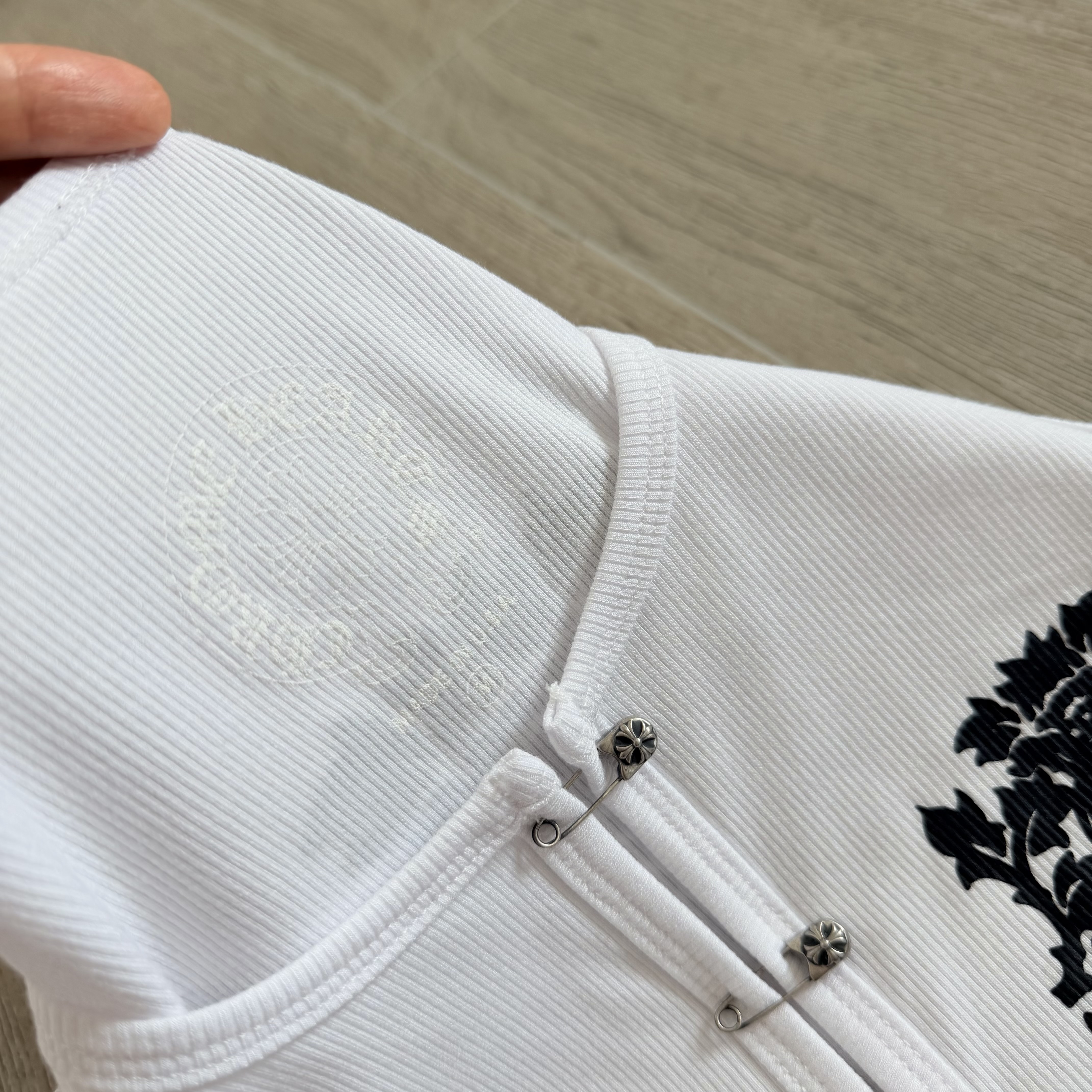 Chrome Hearts CH 克罗心 双面宝剑印花别针背心 夏款 女款 白色