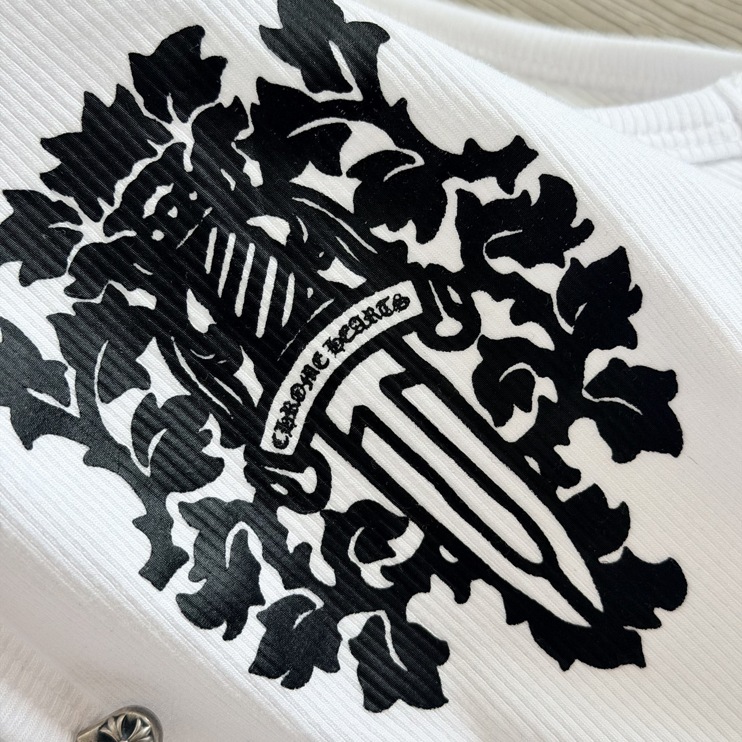 Chrome Hearts CH 克罗心 双面宝剑印花别针背心 夏款 女款 白色