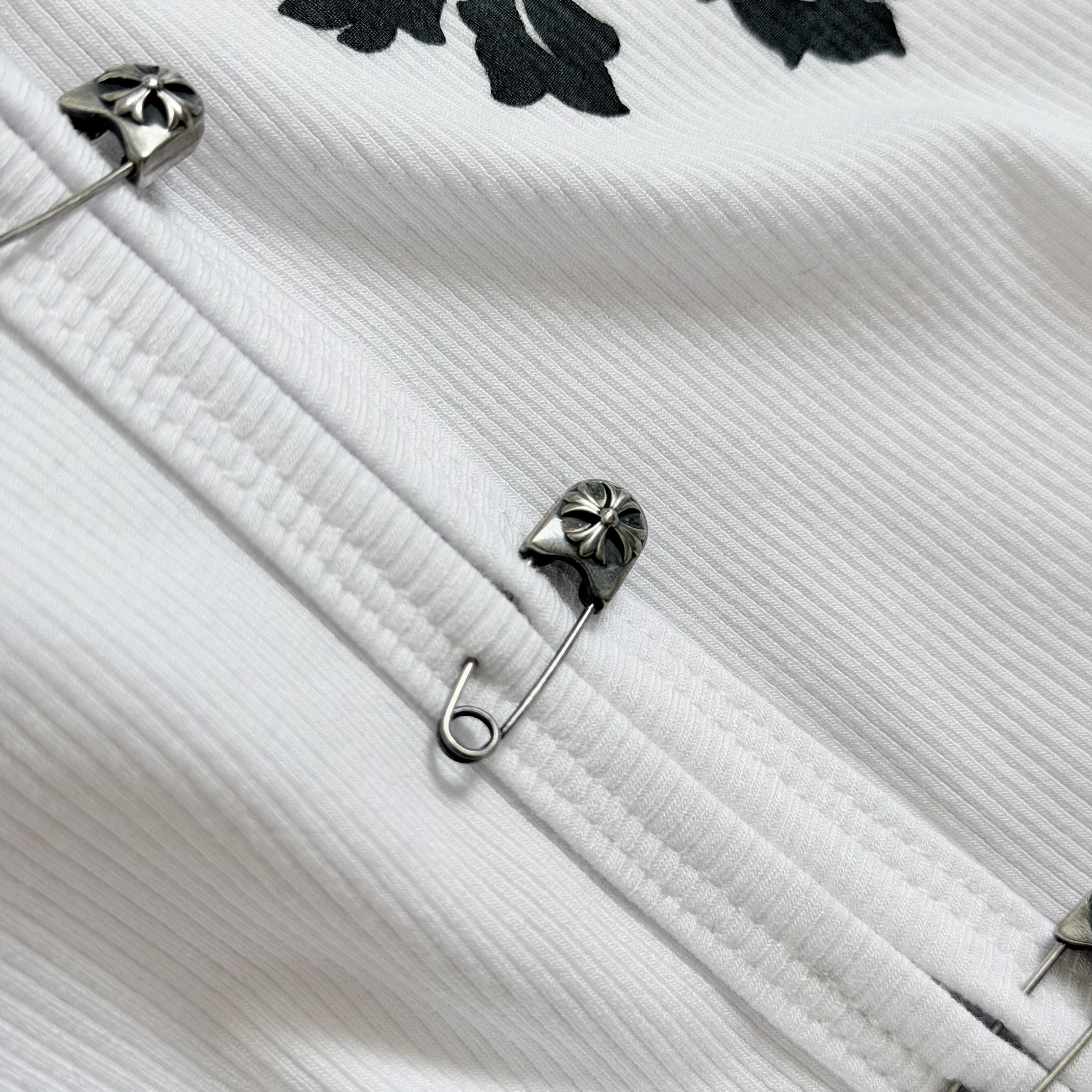 Chrome Hearts CH 克罗心 双面宝剑印花别针背心 夏款 女款 白色