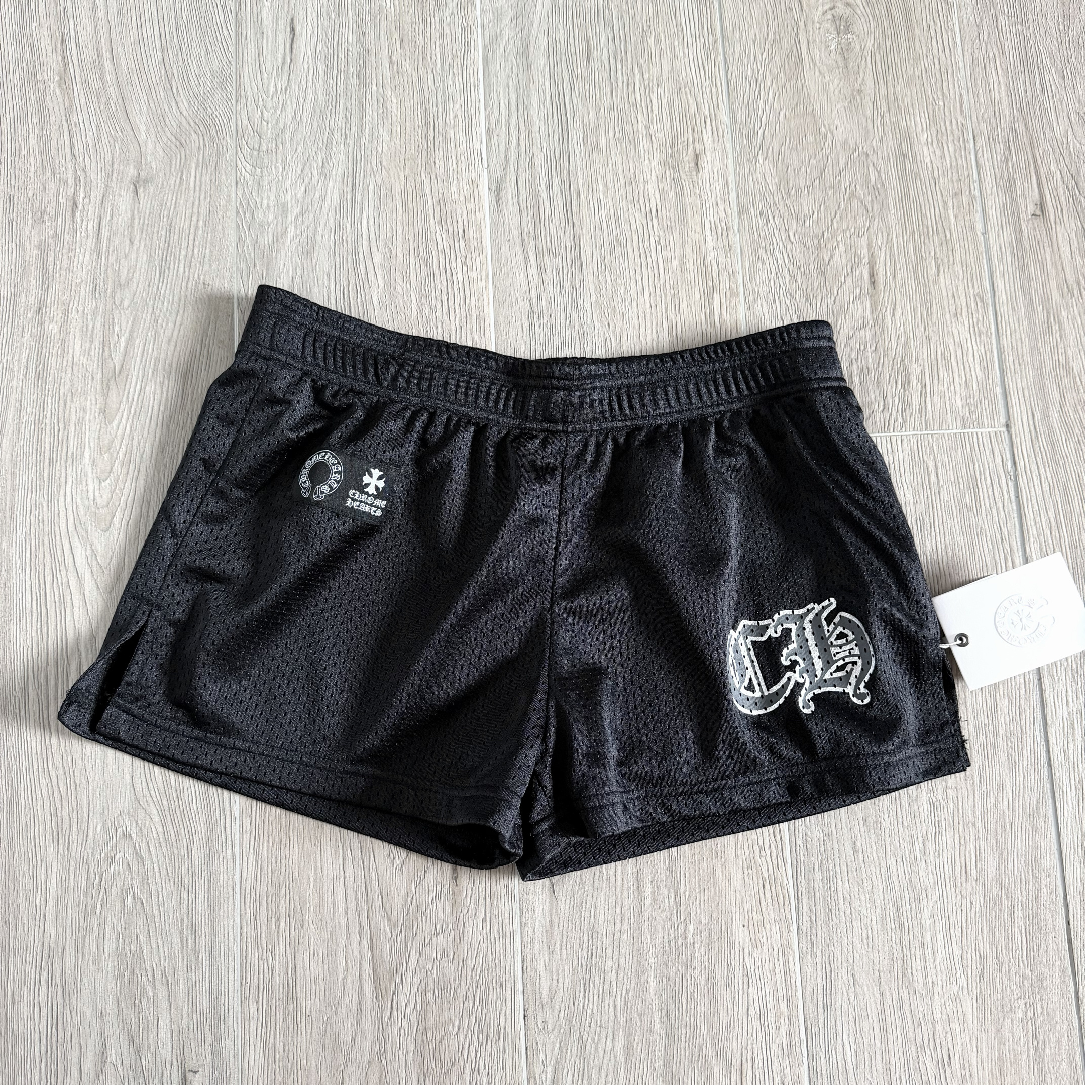 Chrome Hearts 克罗心 网眼低腰松紧腰短裤 裤子 休闲裤 运动裤 夏季 女款 黑色 
