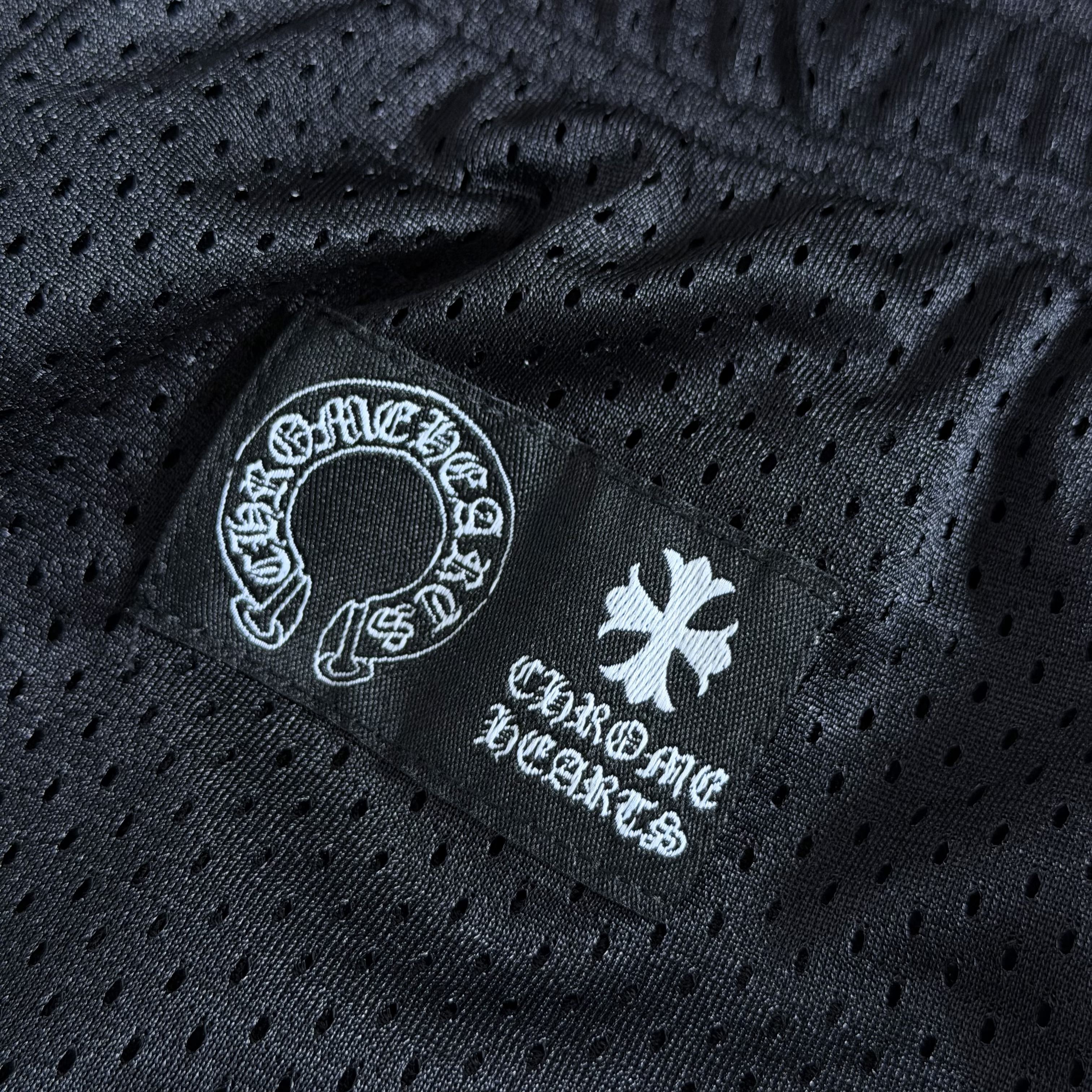 Chrome Hearts 克罗心 网眼低腰松紧腰短裤 裤子 休闲裤 运动裤 夏季 女款 黑色 