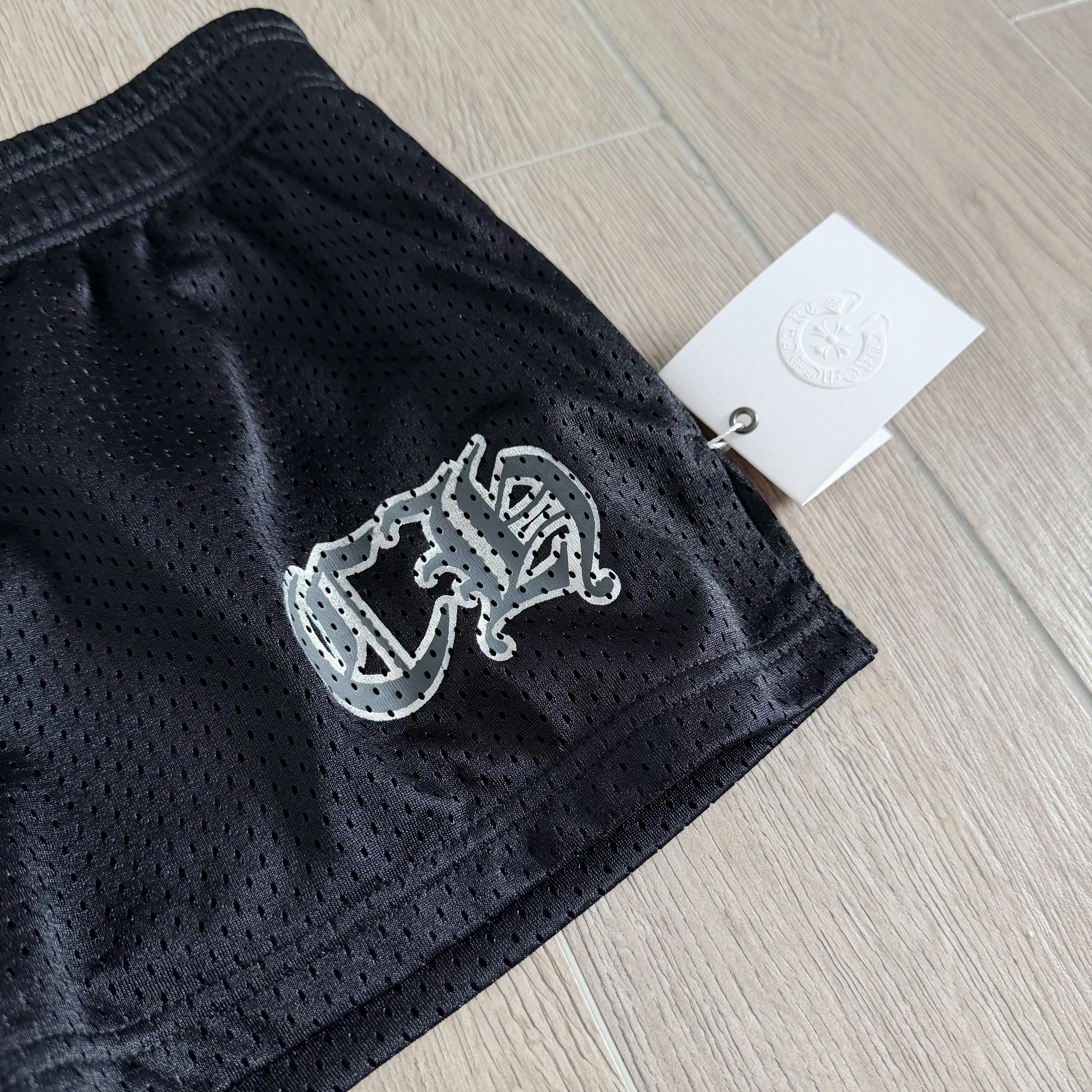 Chrome Hearts 克罗心 网眼低腰松紧腰短裤 裤子 休闲裤 运动裤 夏季 女款 黑色 