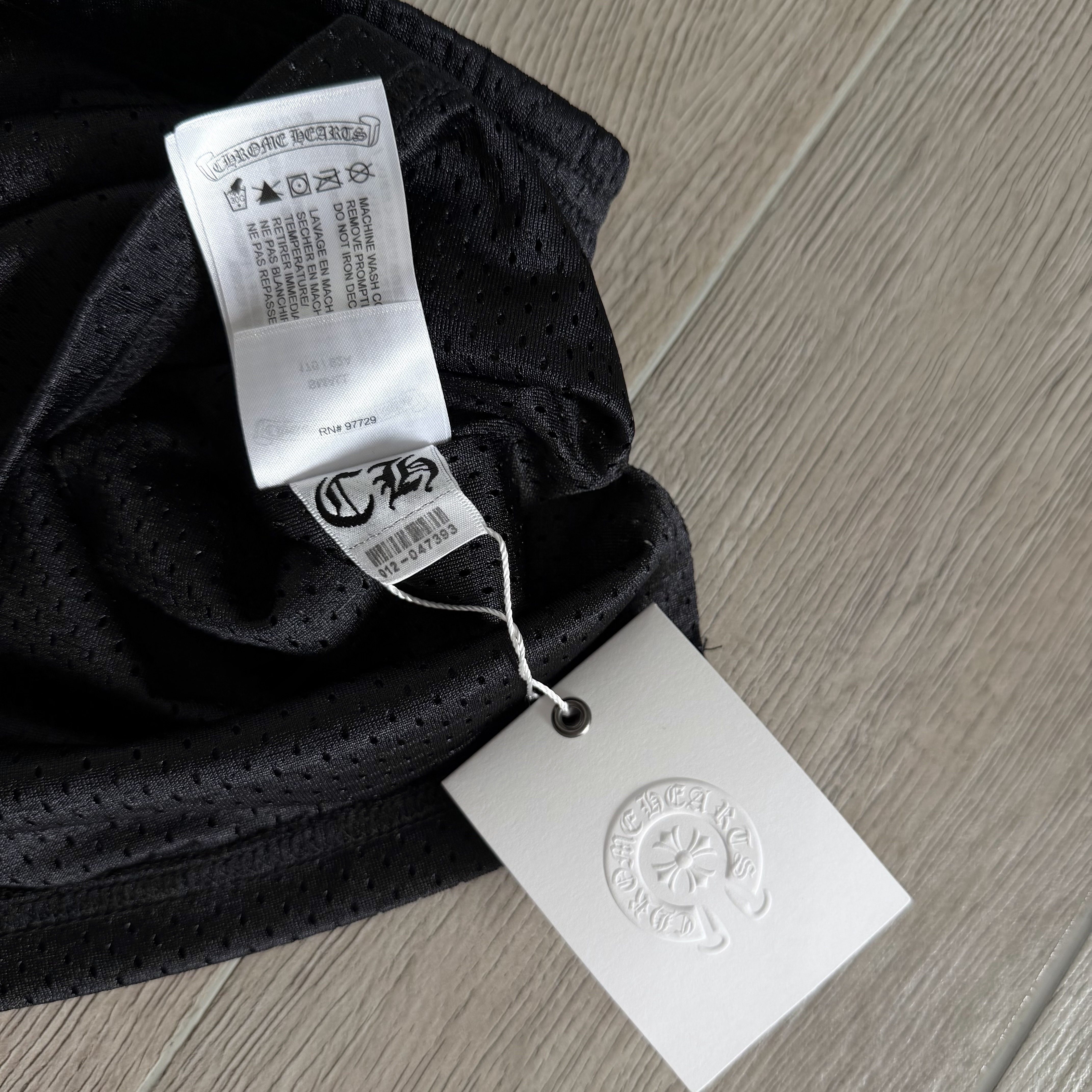 Chrome Hearts 克罗心 网眼低腰松紧腰短裤 裤子 休闲裤 运动裤 夏季 女款 黑色 