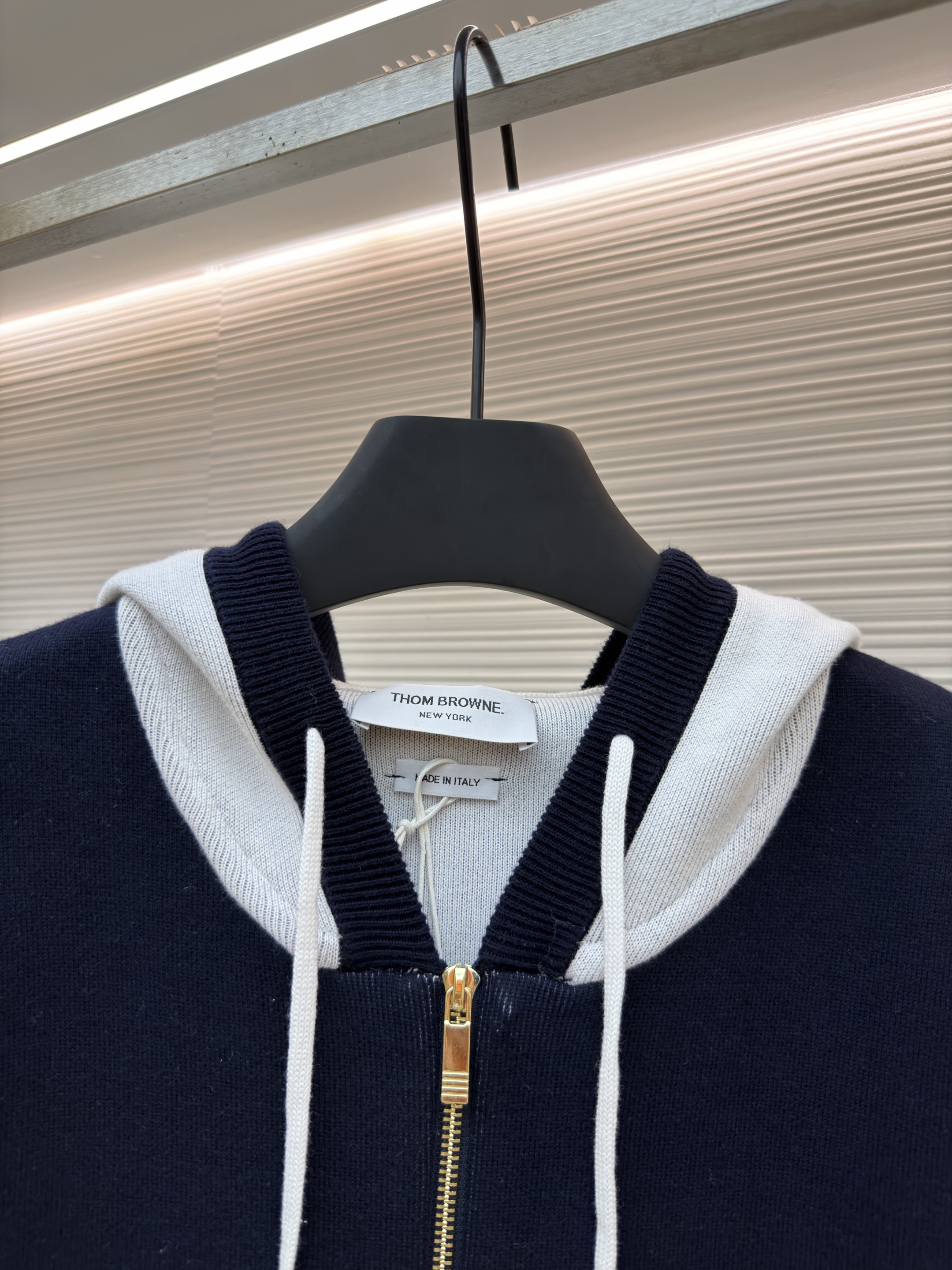 THOM BROWNE 小狗拉链连帽针织毛衣 针织衫 开衫 外套 长袖 蓝色 藏蓝色 绿色 灰色 黄色 B5