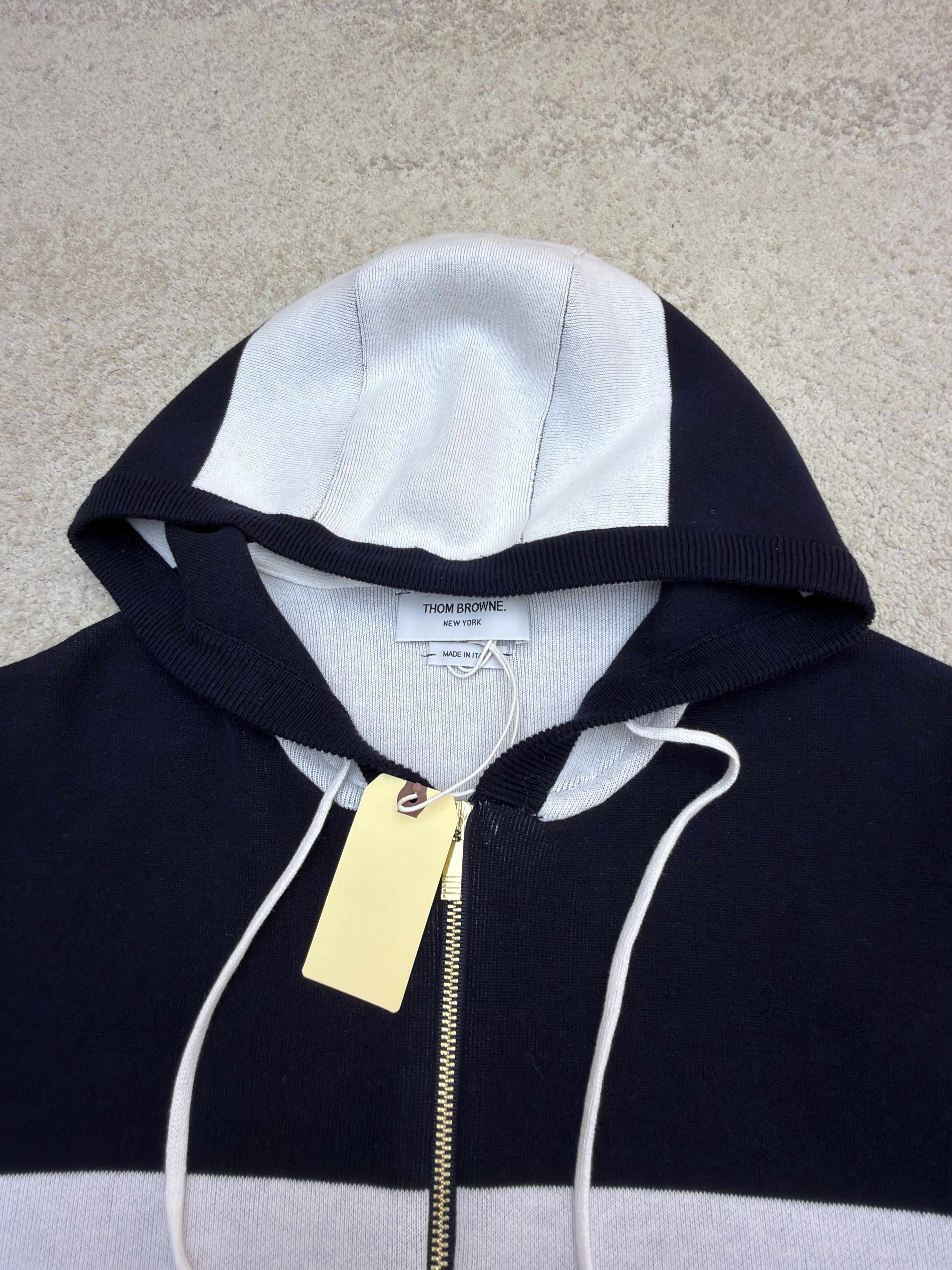 THOM BROWNE 小狗拉链连帽针织毛衣 针织衫 开衫 外套 长袖 蓝色 藏蓝色 绿色 灰色 黄色 B5