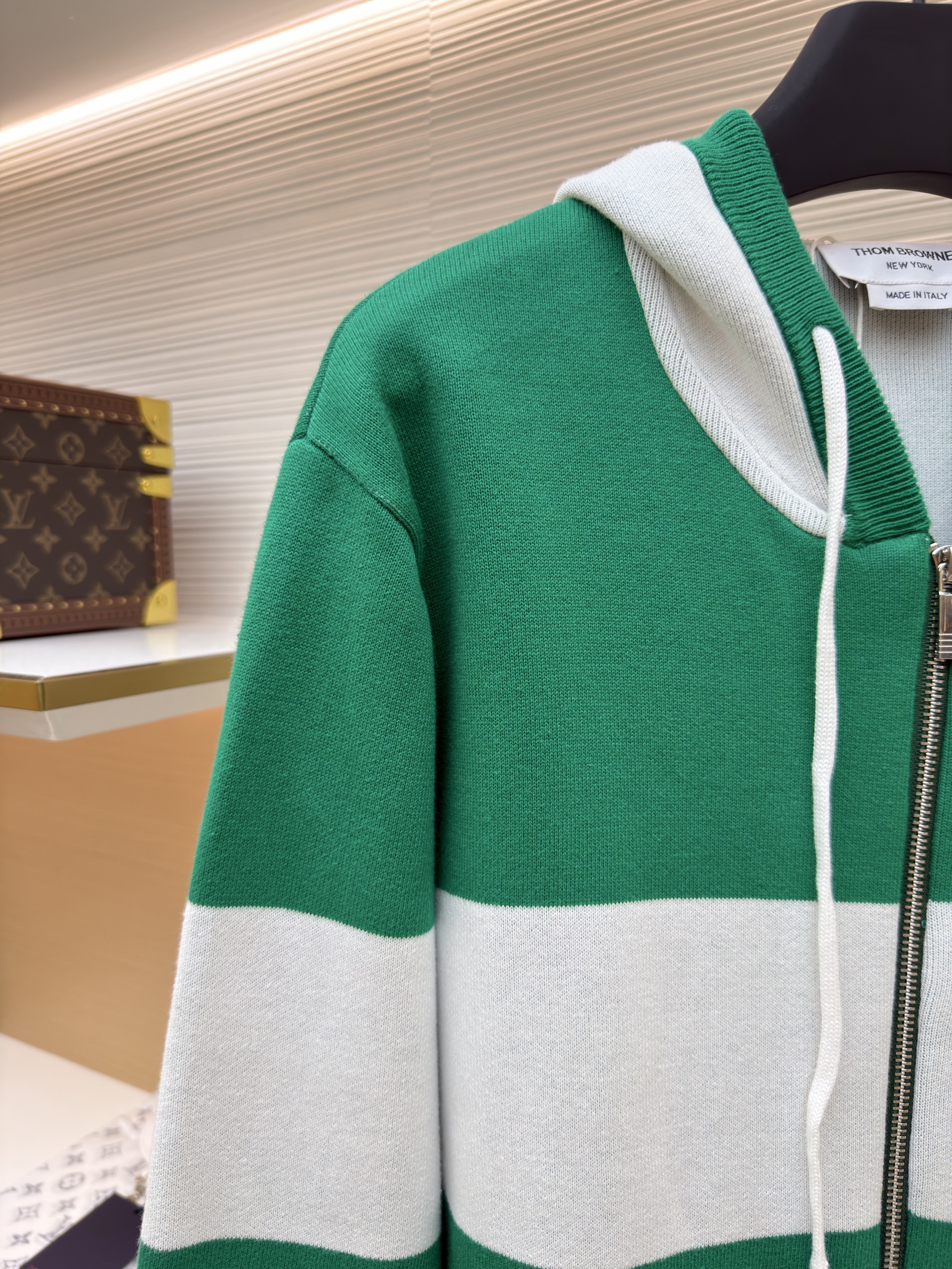 THOM BROWNE 小狗拉链连帽针织毛衣 针织衫 开衫 外套 长袖 蓝色 藏蓝色 绿色 灰色 黄色 B5