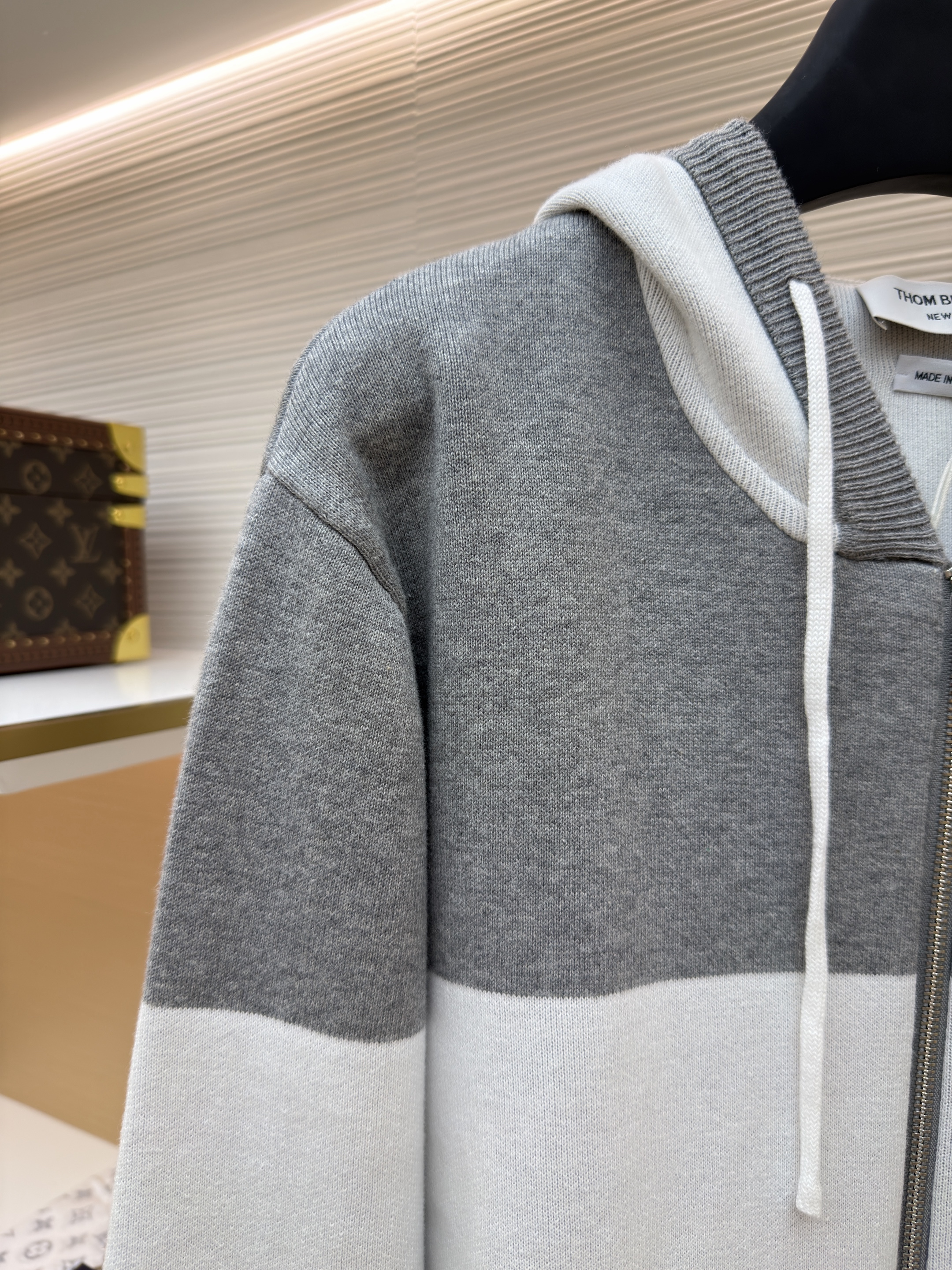 THOM BROWNE 小狗拉链连帽针织毛衣 针织衫 开衫 外套 长袖 蓝色 藏蓝色 绿色 灰色 黄色 B5