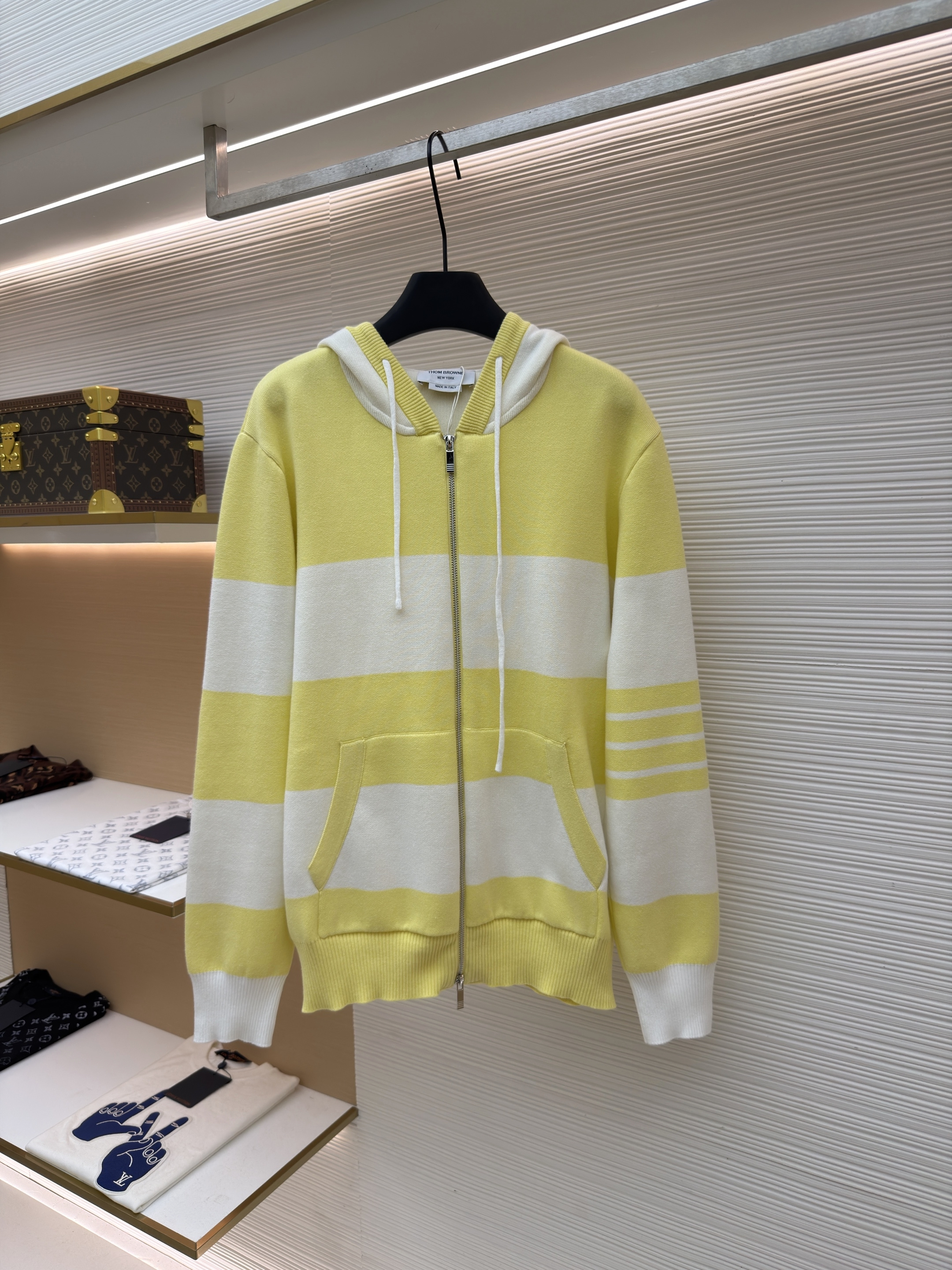 THOM BROWNE 小狗拉链连帽针织毛衣 针织衫 开衫 外套 长袖 蓝色 藏蓝色 绿色 灰色 黄色 B5
