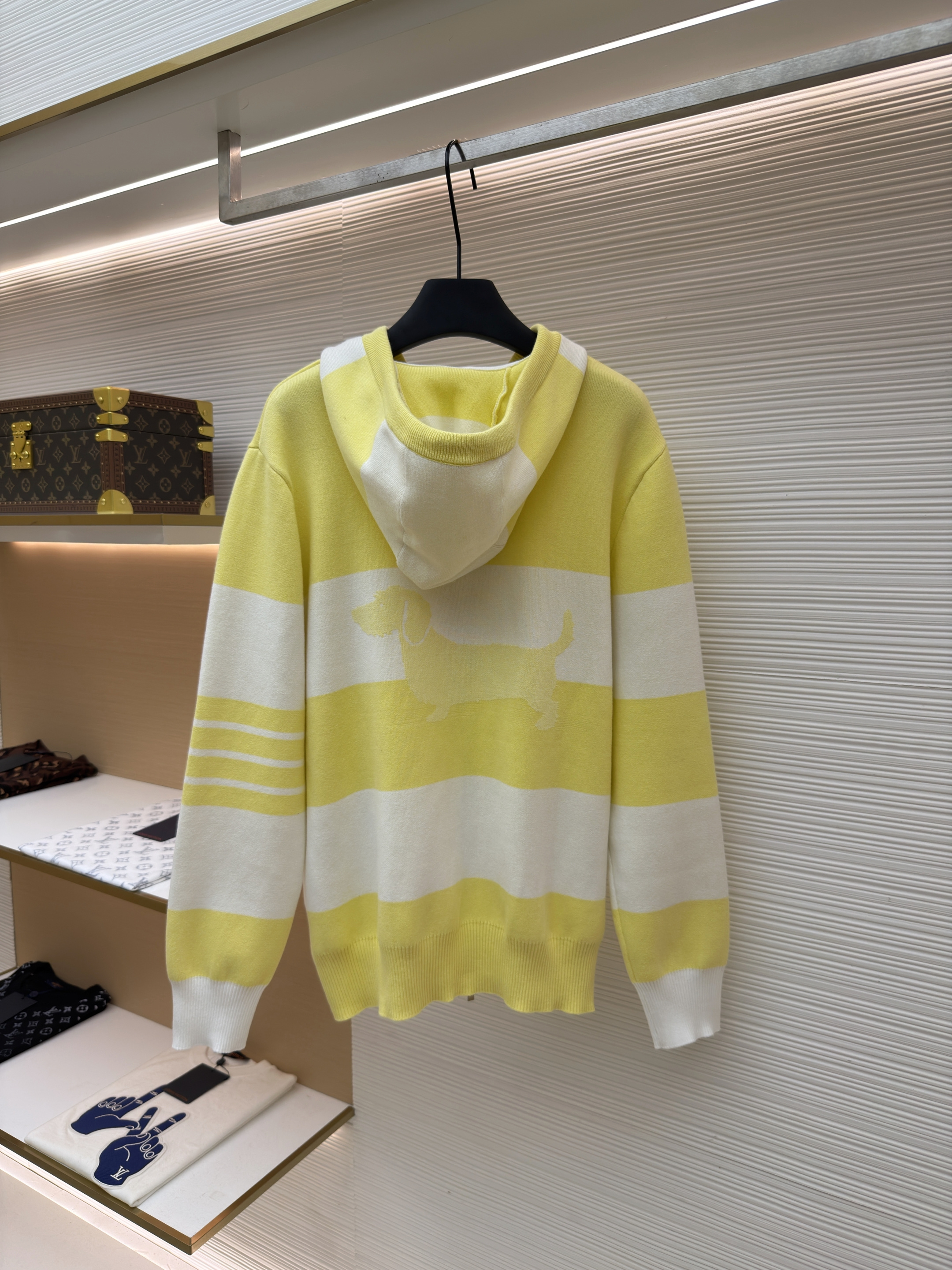 THOM BROWNE 小狗拉链连帽针织毛衣 针织衫 开衫 外套 长袖 蓝色 藏蓝色 绿色 灰色 黄色 B5