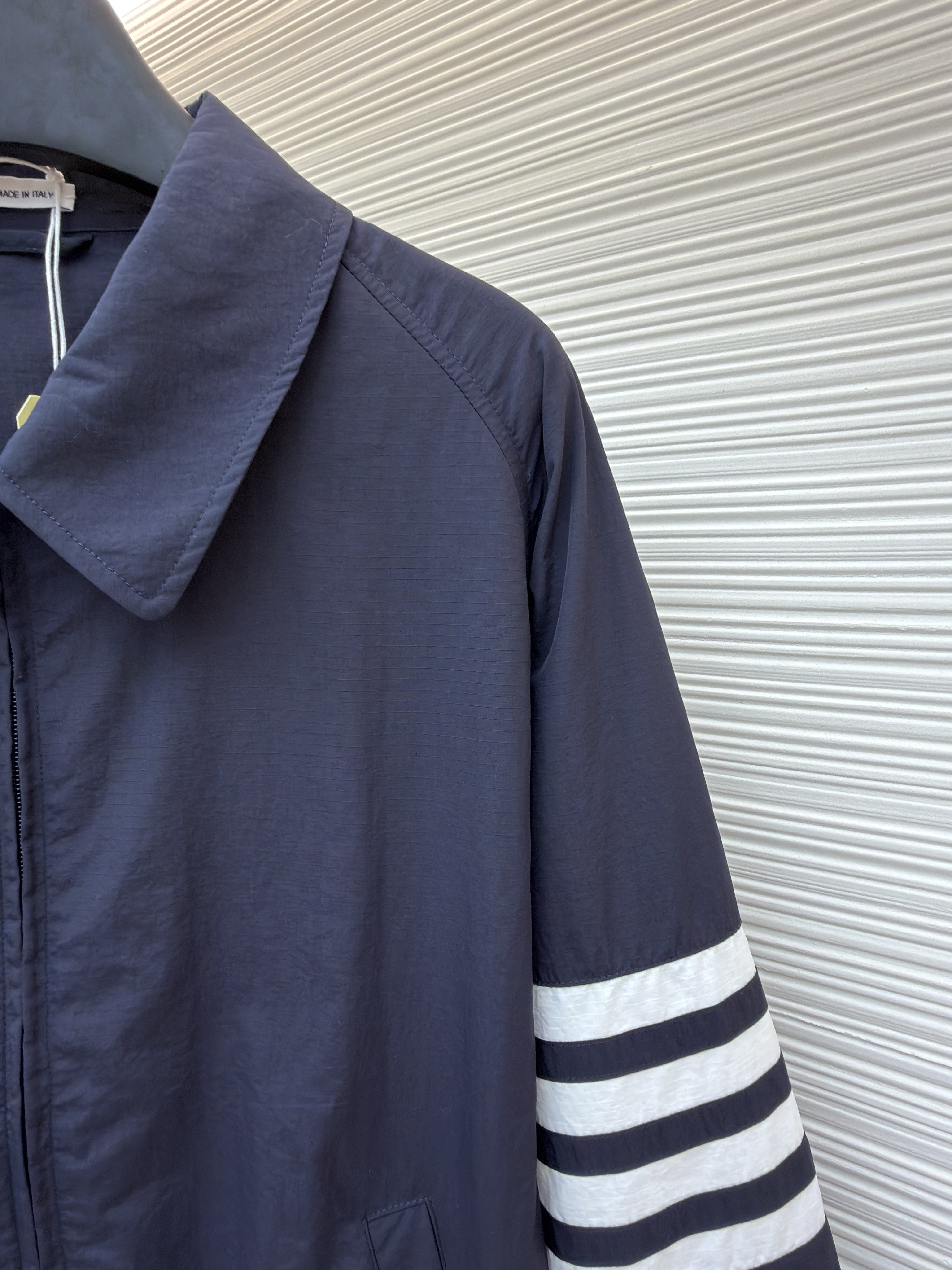 THOM BROWNE 拉链夹克 外套 长袖 秋冬 藏蓝色 B0