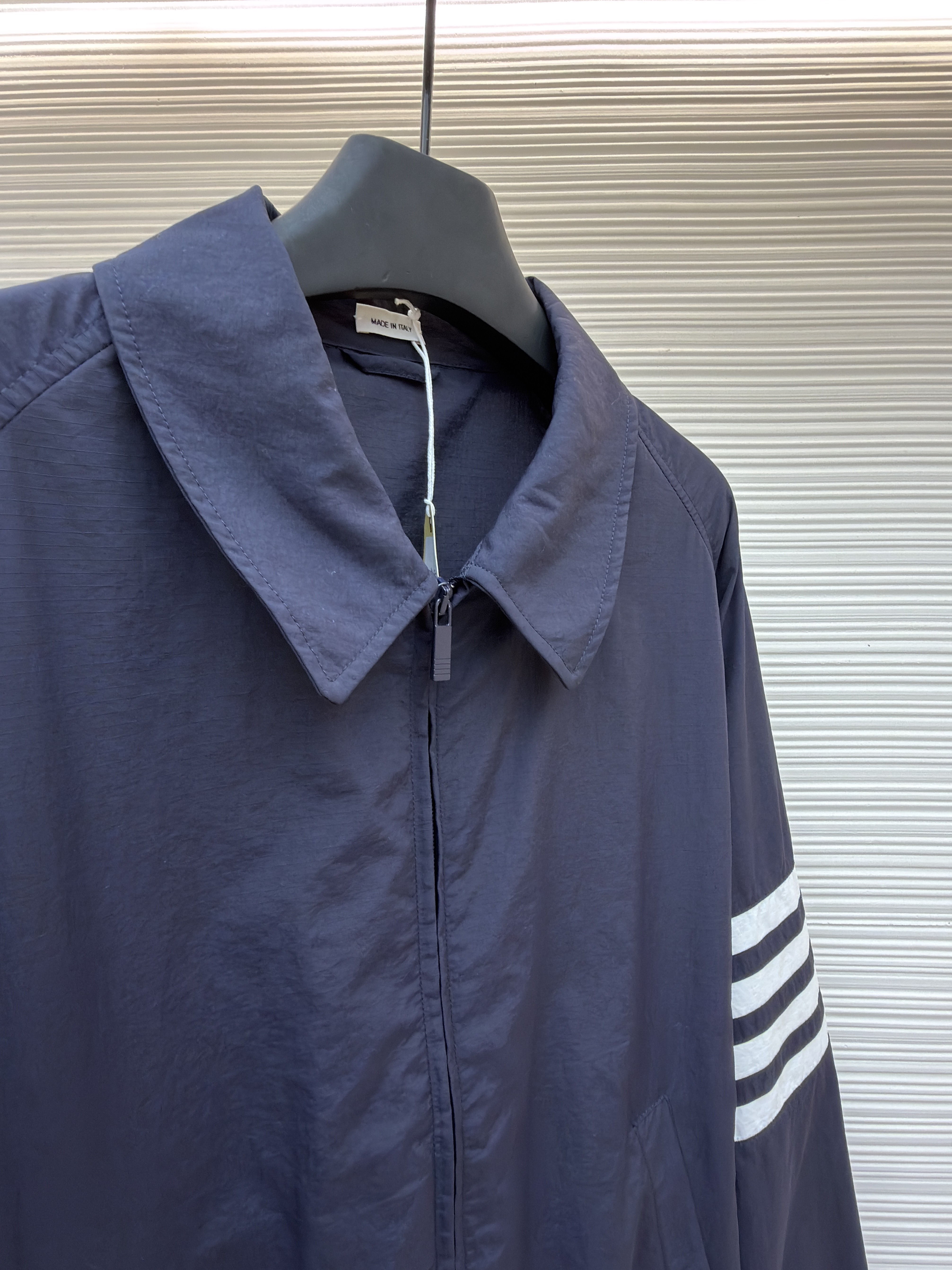 THOM BROWNE 拉链夹克 外套 长袖 秋冬 藏蓝色 B0