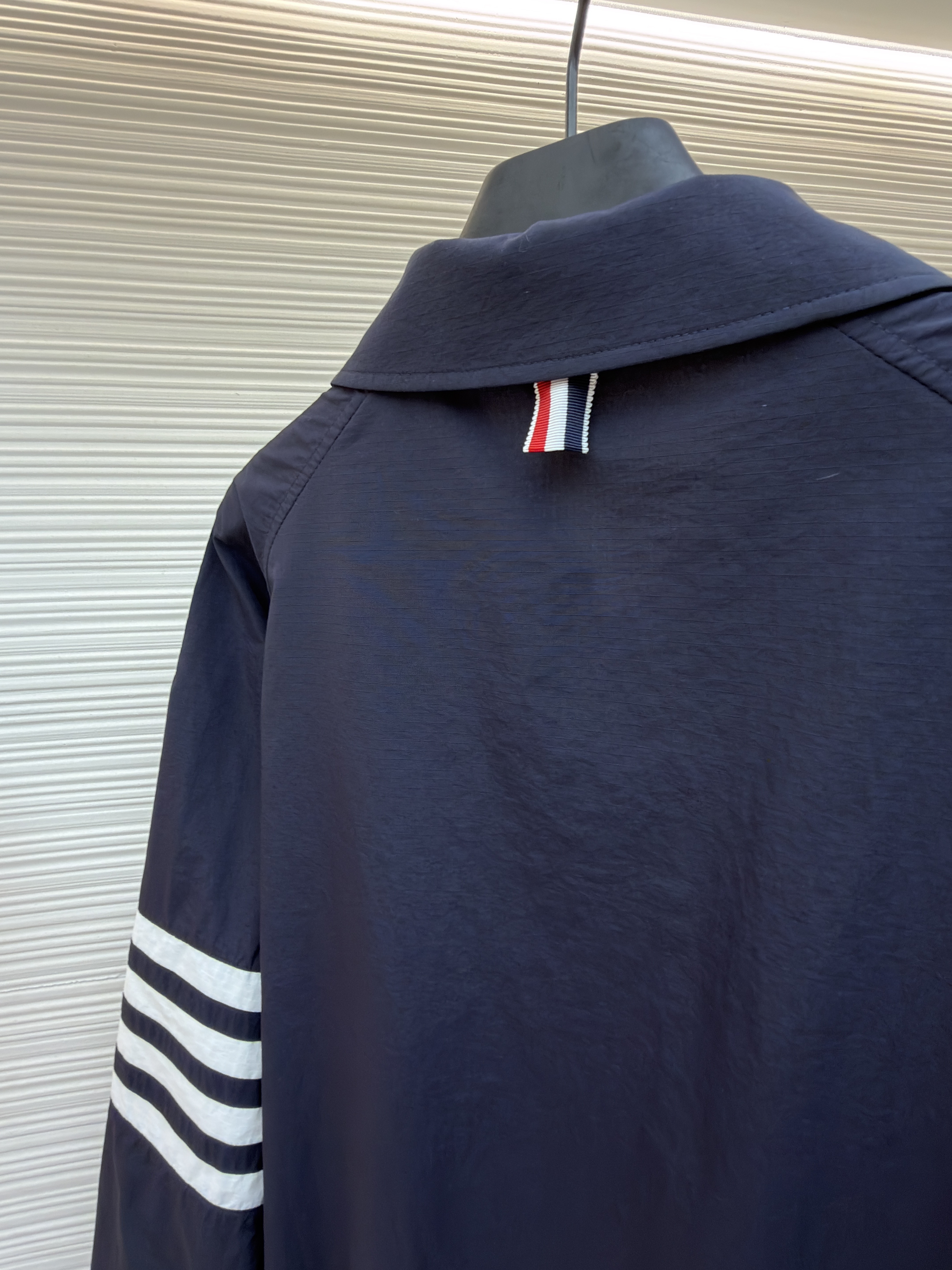 THOM BROWNE 拉链夹克 外套 长袖 秋冬 藏蓝色 B0