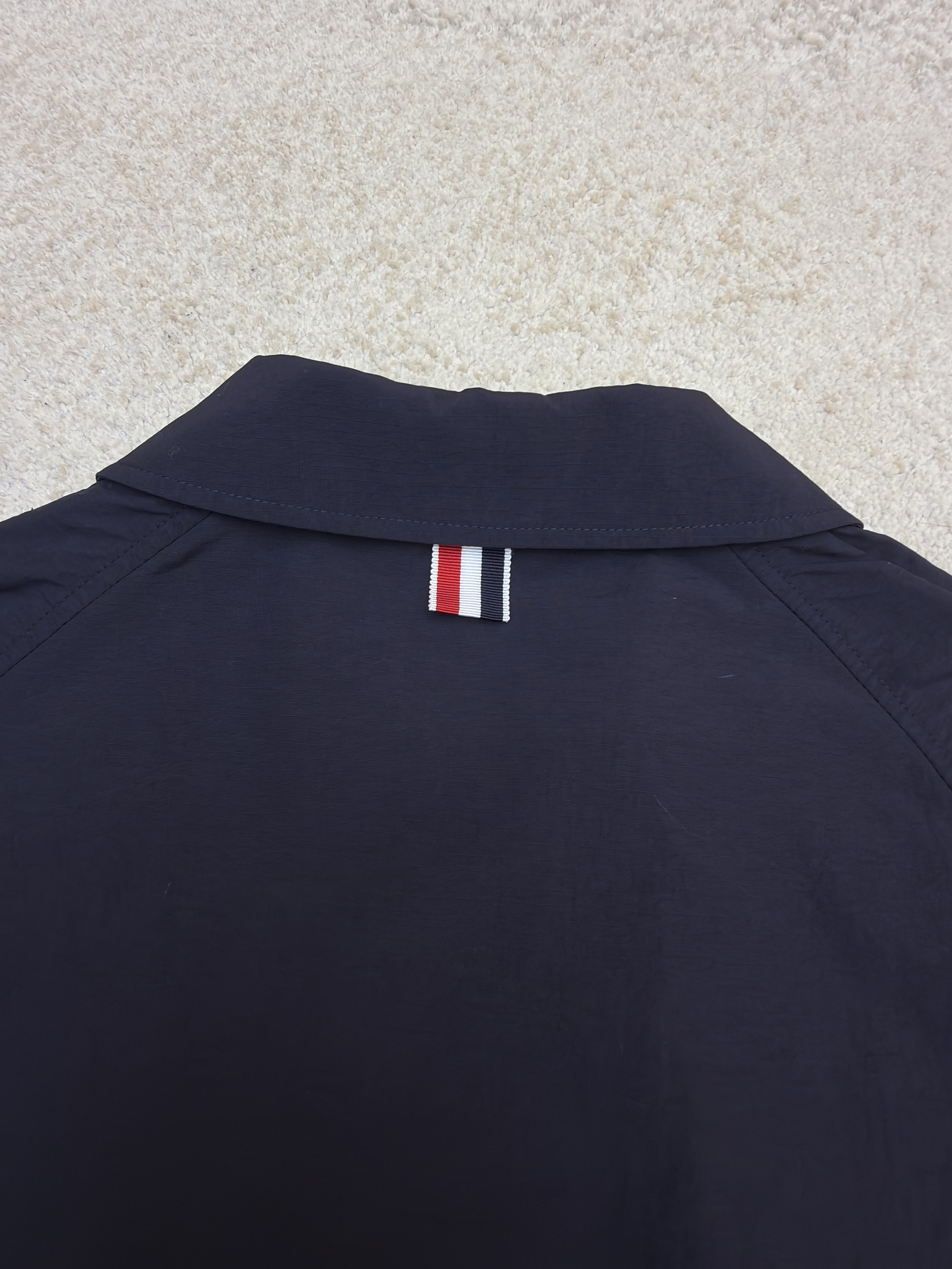 THOM BROWNE 拉链夹克 外套 长袖 秋冬 藏蓝色 B0