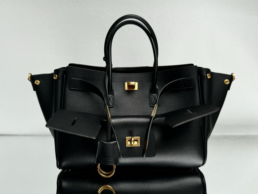 29CM-小号 巴黎世家 单肩斜跨 Balenciag Bel Air  (Crossbody/Shoulder) Cowhide Tote – Black 8356892ABAW1000