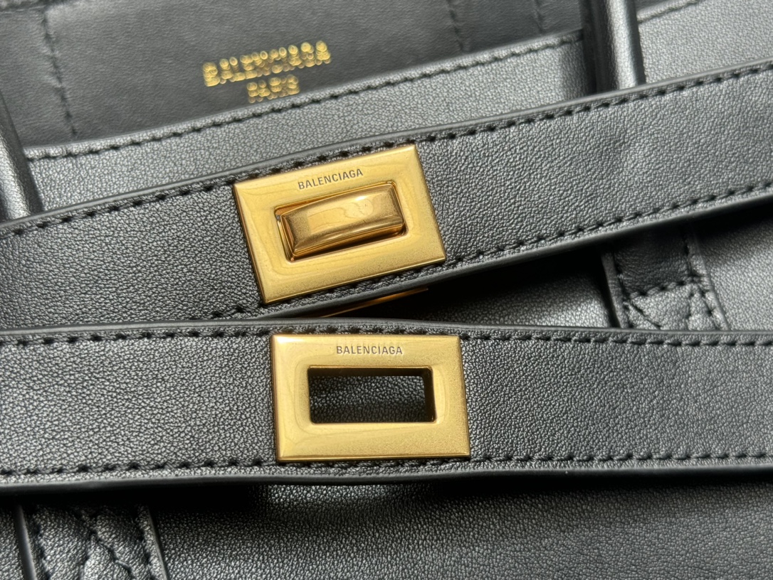 29CM-小号 巴黎世家 单肩斜跨 Balenciag Bel Air  (Crossbody/Shoulder) Cowhide Tote – Black 8356892ABAW1000