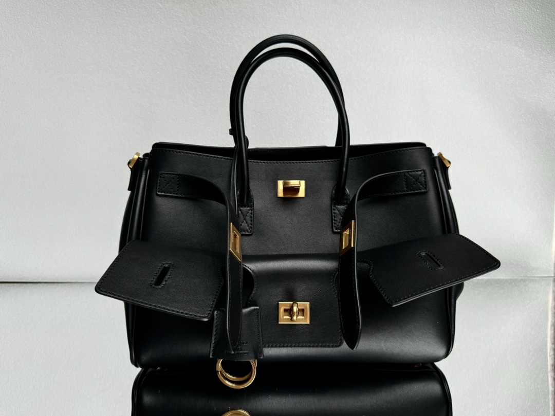 29CM-小号 巴黎世家 单肩斜跨 Balenciag Bel Air  (Crossbody/Shoulder) Cowhide Tote – Black 8356892ABAW1000