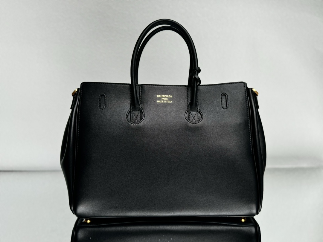 29CM-小号 巴黎世家 单肩斜跨 Balenciag Bel Air  (Crossbody/Shoulder) Cowhide Tote – Black 8356892ABAW1000