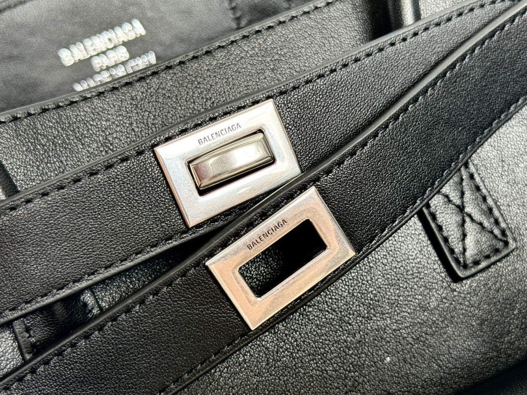 29CM-小号 巴黎世家 单肩斜跨 Balenciag Bel Air  (Crossbody/Shoulder) Cowhide Tote – Black 8356892ABAW1000