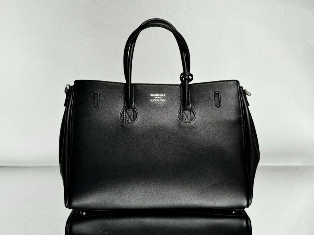 29CM-小号 巴黎世家 单肩斜跨 Balenciag Bel Air  (Crossbody/Shoulder) Cowhide Tote – Black 8356892ABAW1000