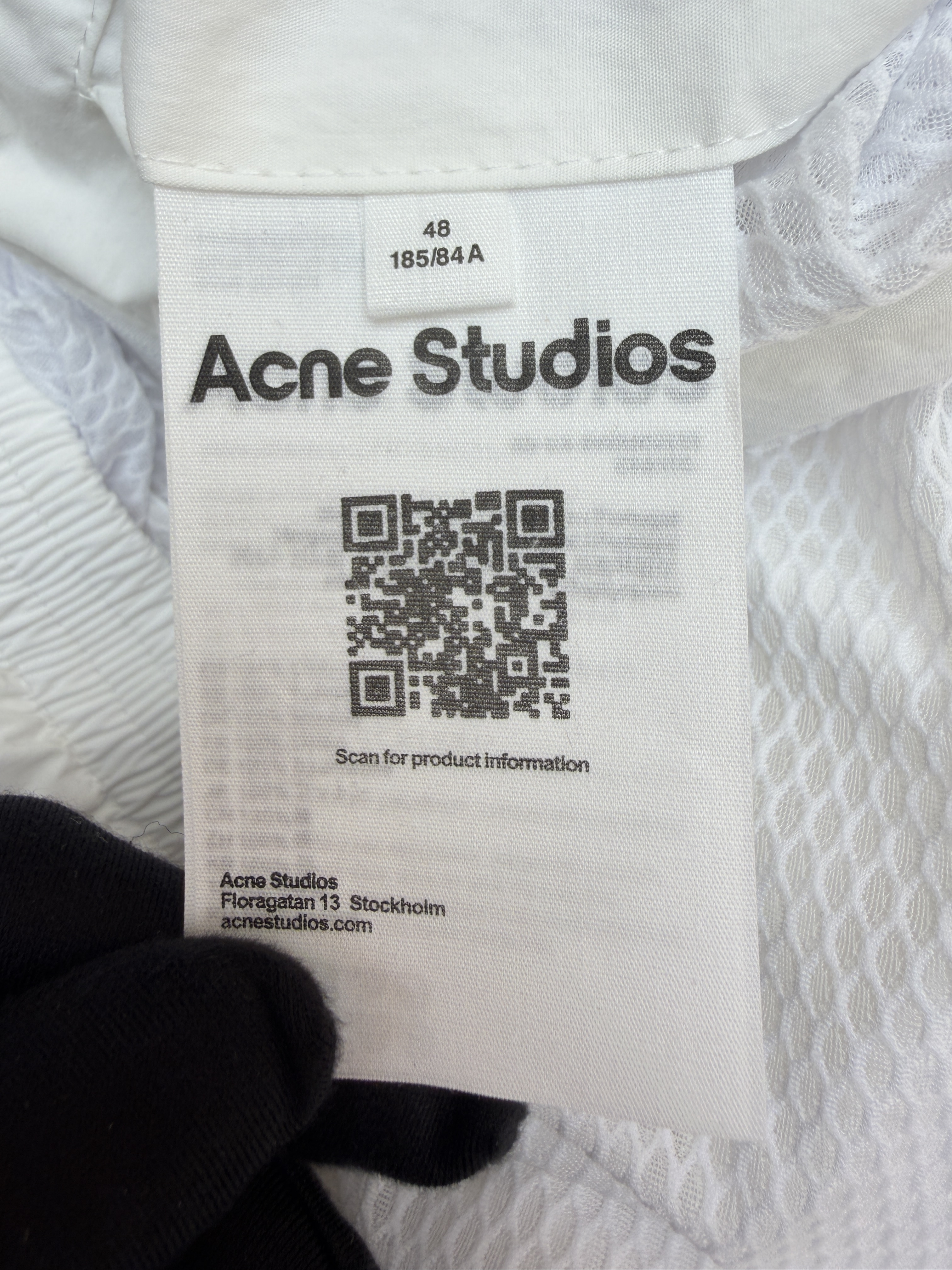 Acne Studios 徽标印花拉链连帽夹克 外套 秋冬 长袖 白色 黑色 B2