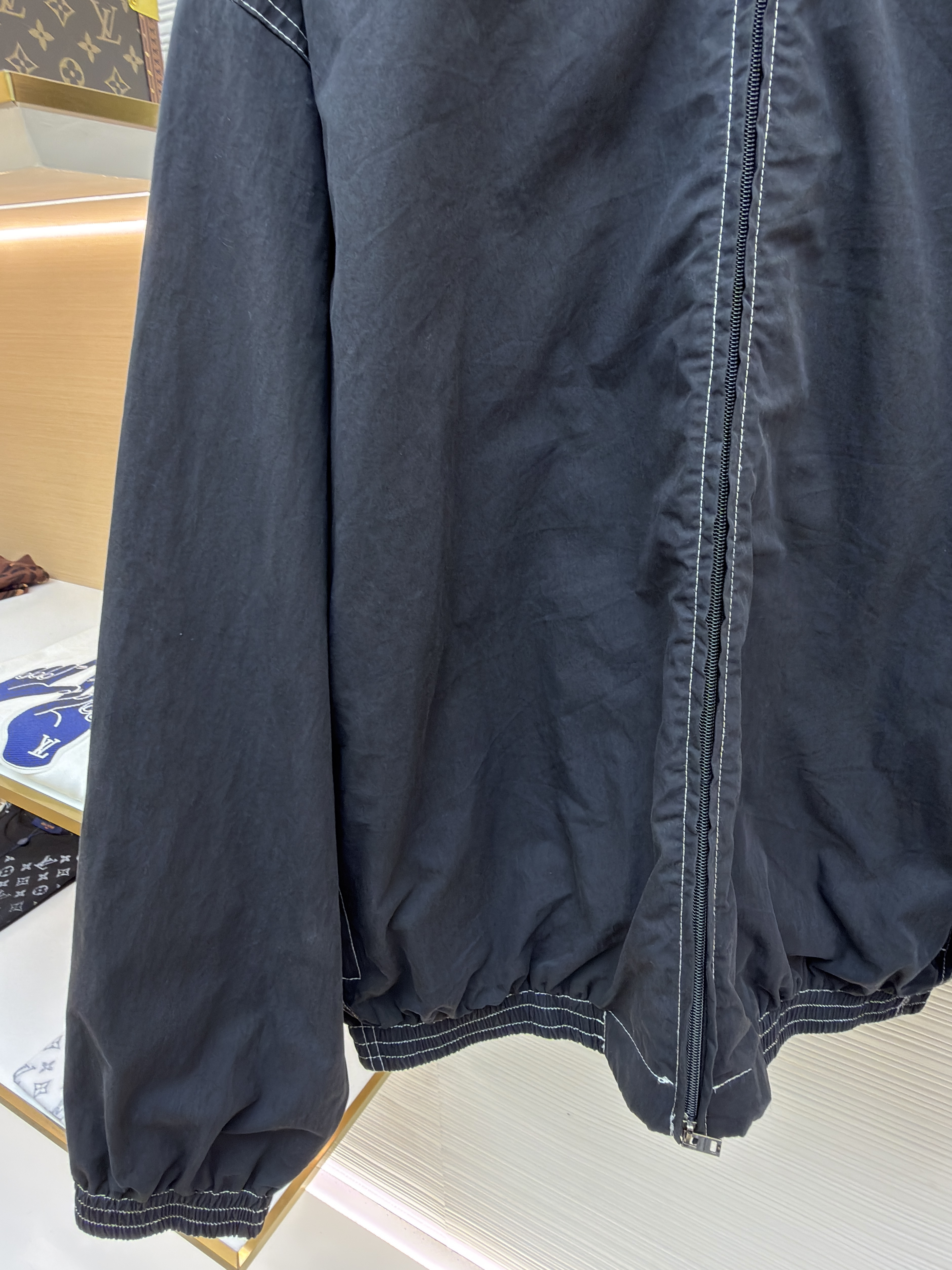 Acne Studios 徽标印花拉链连帽夹克 外套 秋冬 长袖 白色 黑色 B2