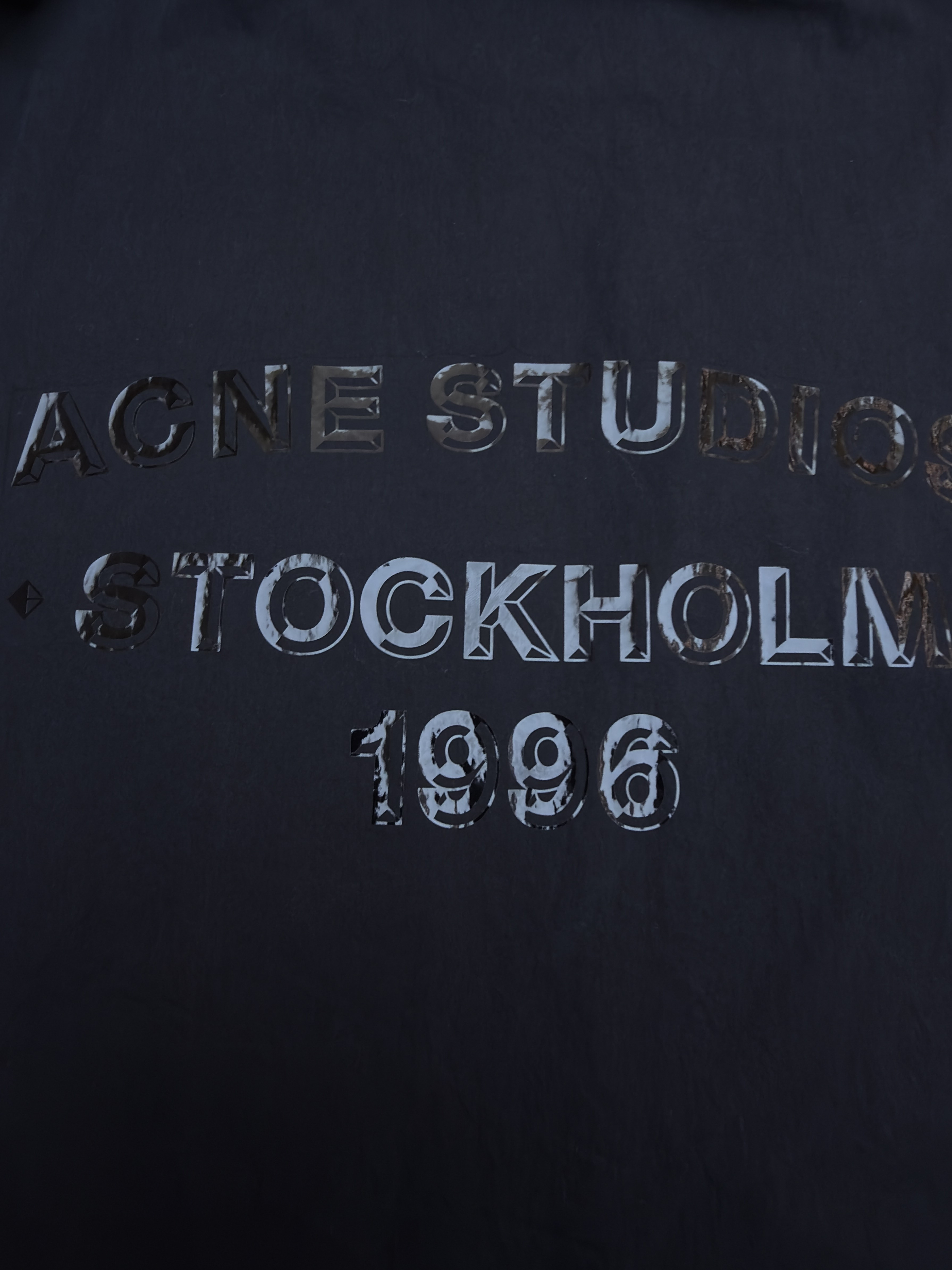 Acne Studios 徽标印花拉链连帽夹克 外套 秋冬 长袖 白色 黑色 B2