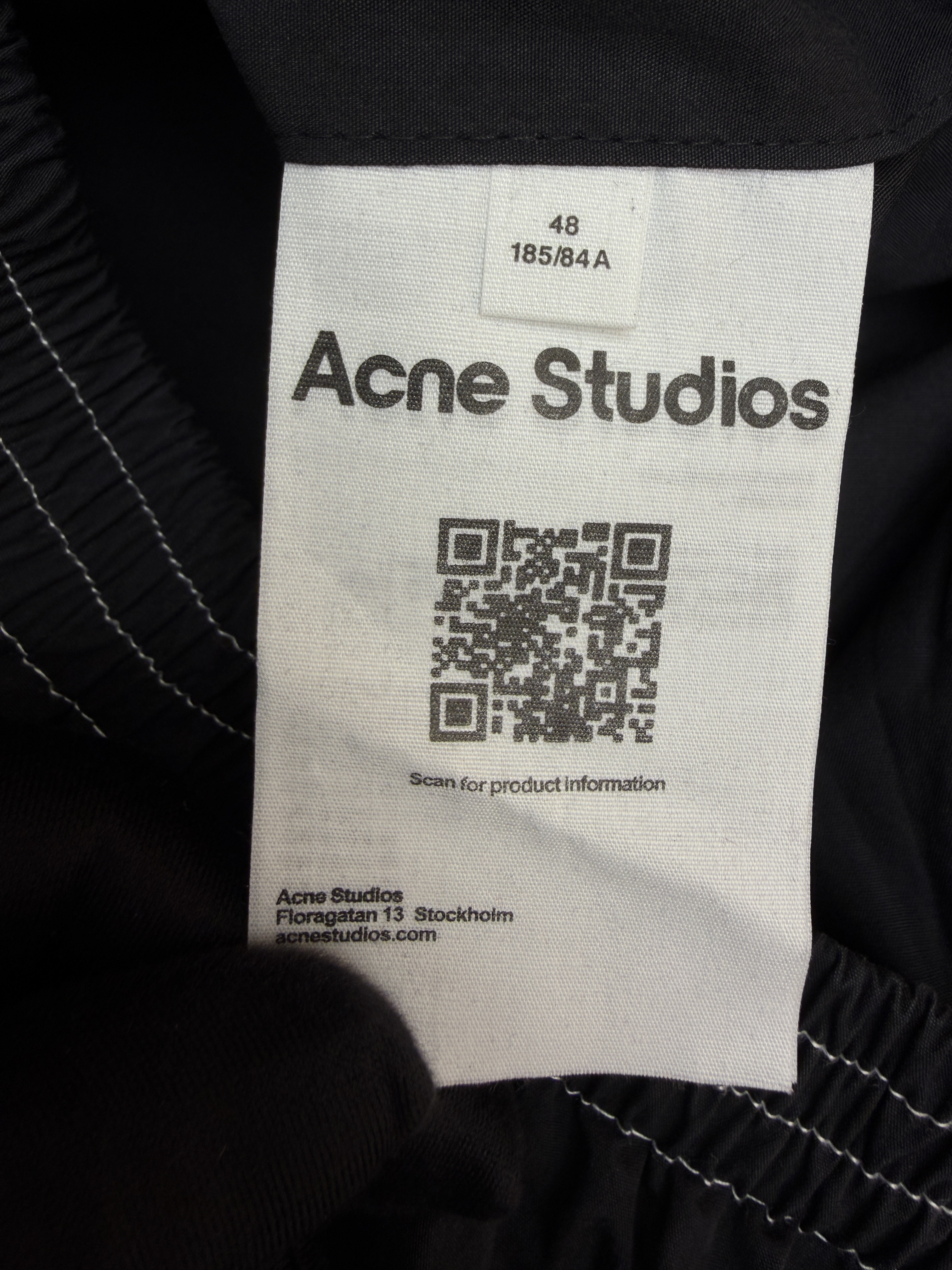 Acne Studios 徽标印花拉链连帽夹克 外套 秋冬 长袖 白色 黑色 B2