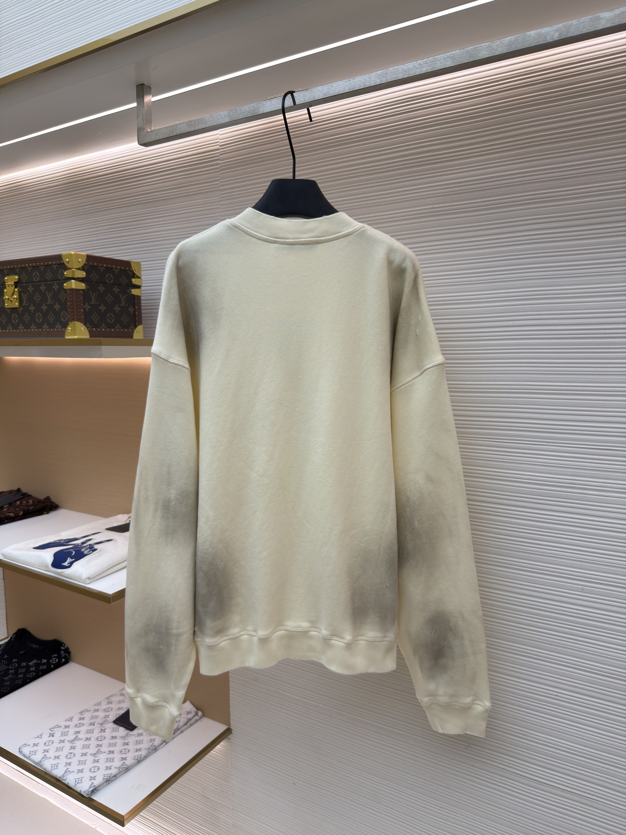 Acne Studios 做旧徽标印花卫衣 外套 长袖 绿杏色 B0