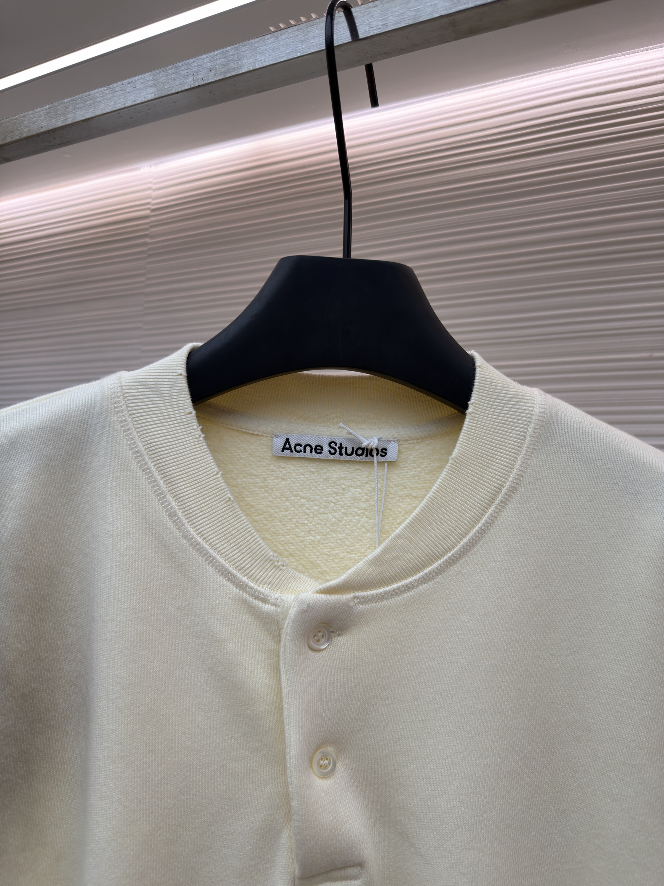 Acne Studios 做旧徽标印花卫衣 外套 长袖 绿杏色 B0