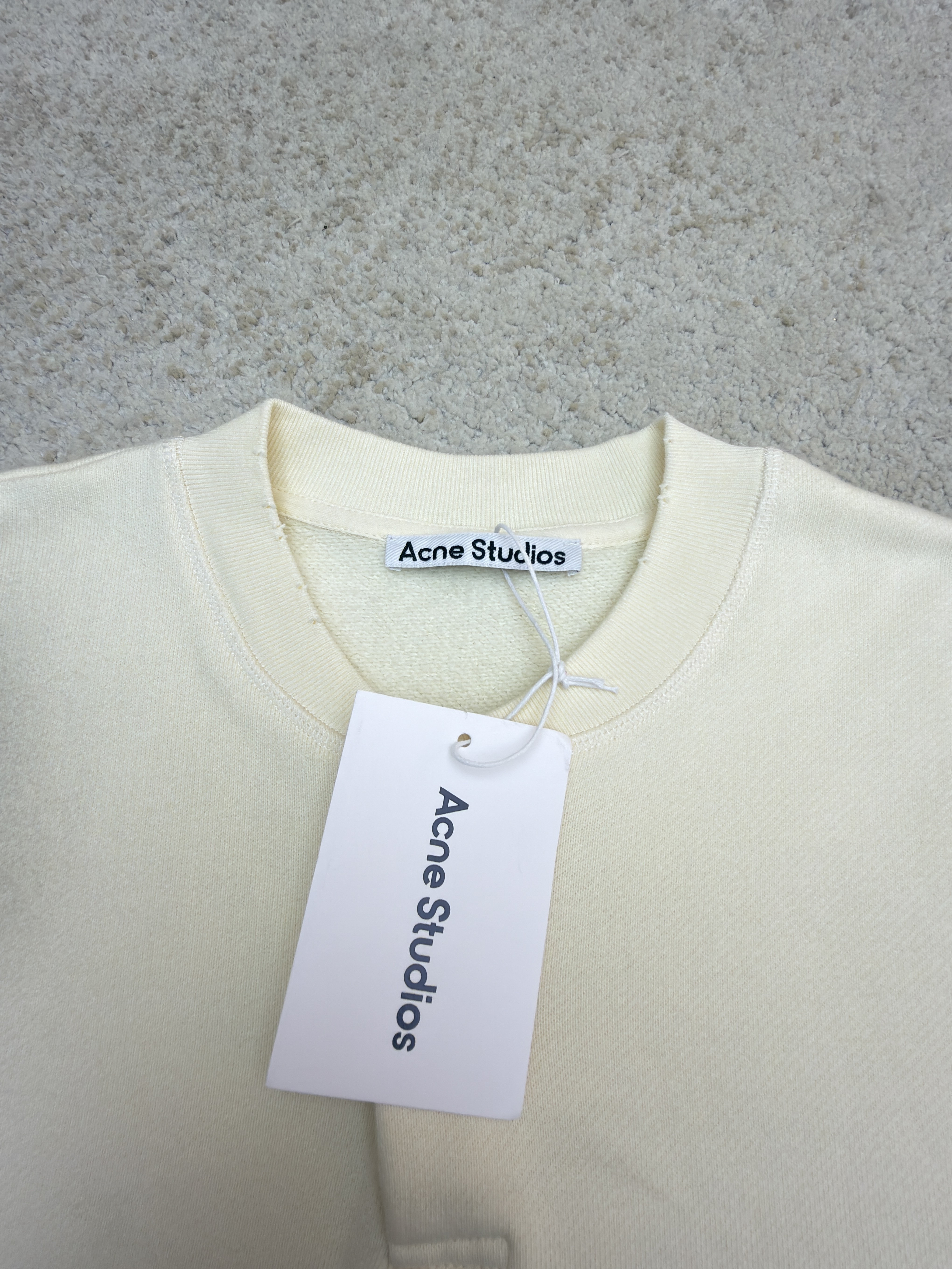 Acne Studios 做旧徽标印花卫衣 外套 长袖 绿杏色 B0