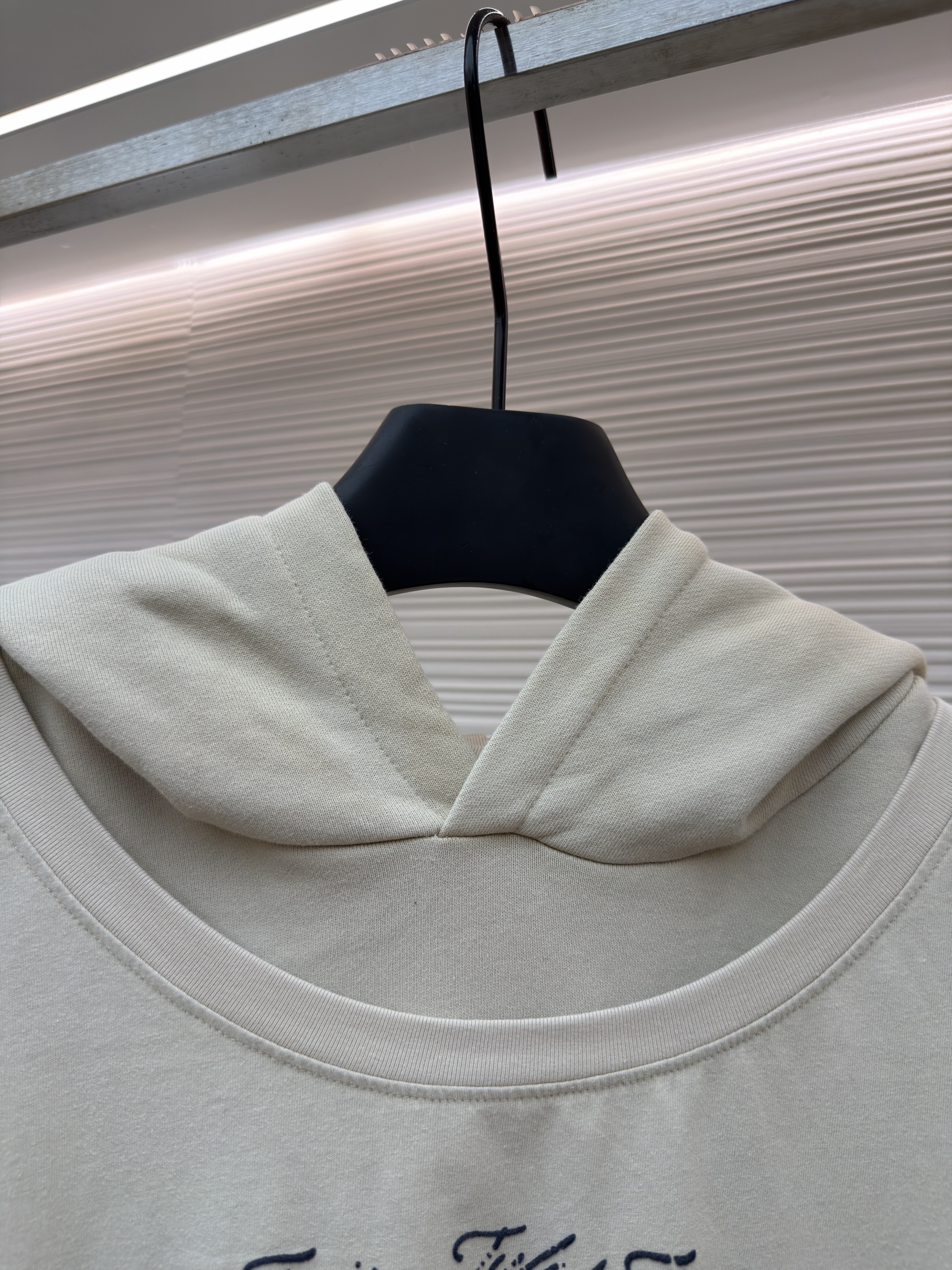 Acne Studios 假两件徽标叠层渐变连帽卫衣 连帽衫 外套 长袖 卡其色 黑色 B2