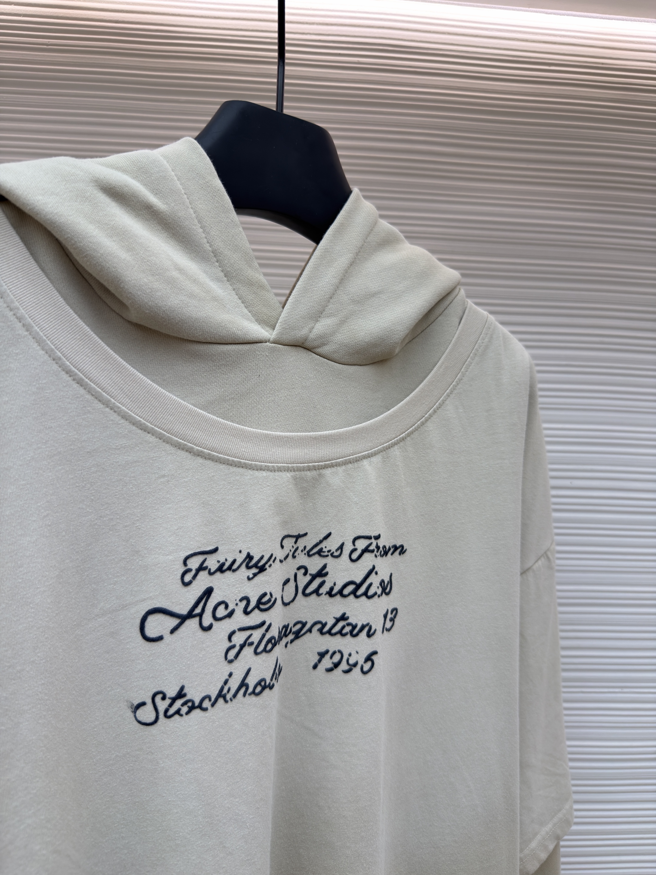 Acne Studios 假两件徽标叠层渐变连帽卫衣 连帽衫 外套 长袖 卡其色 黑色 B2