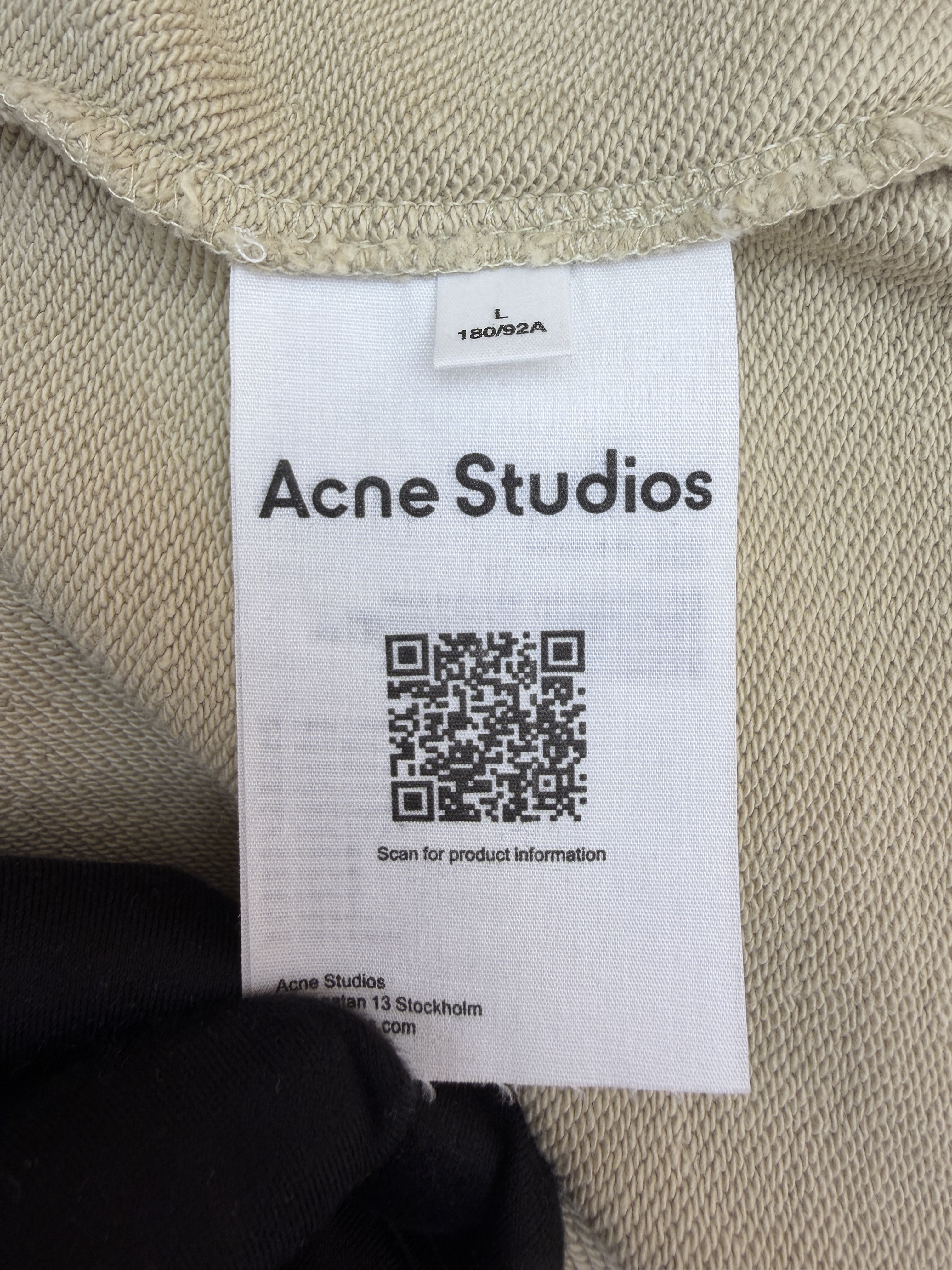 Acne Studios 假两件徽标叠层渐变连帽卫衣 连帽衫 外套 长袖 卡其色 黑色 B2