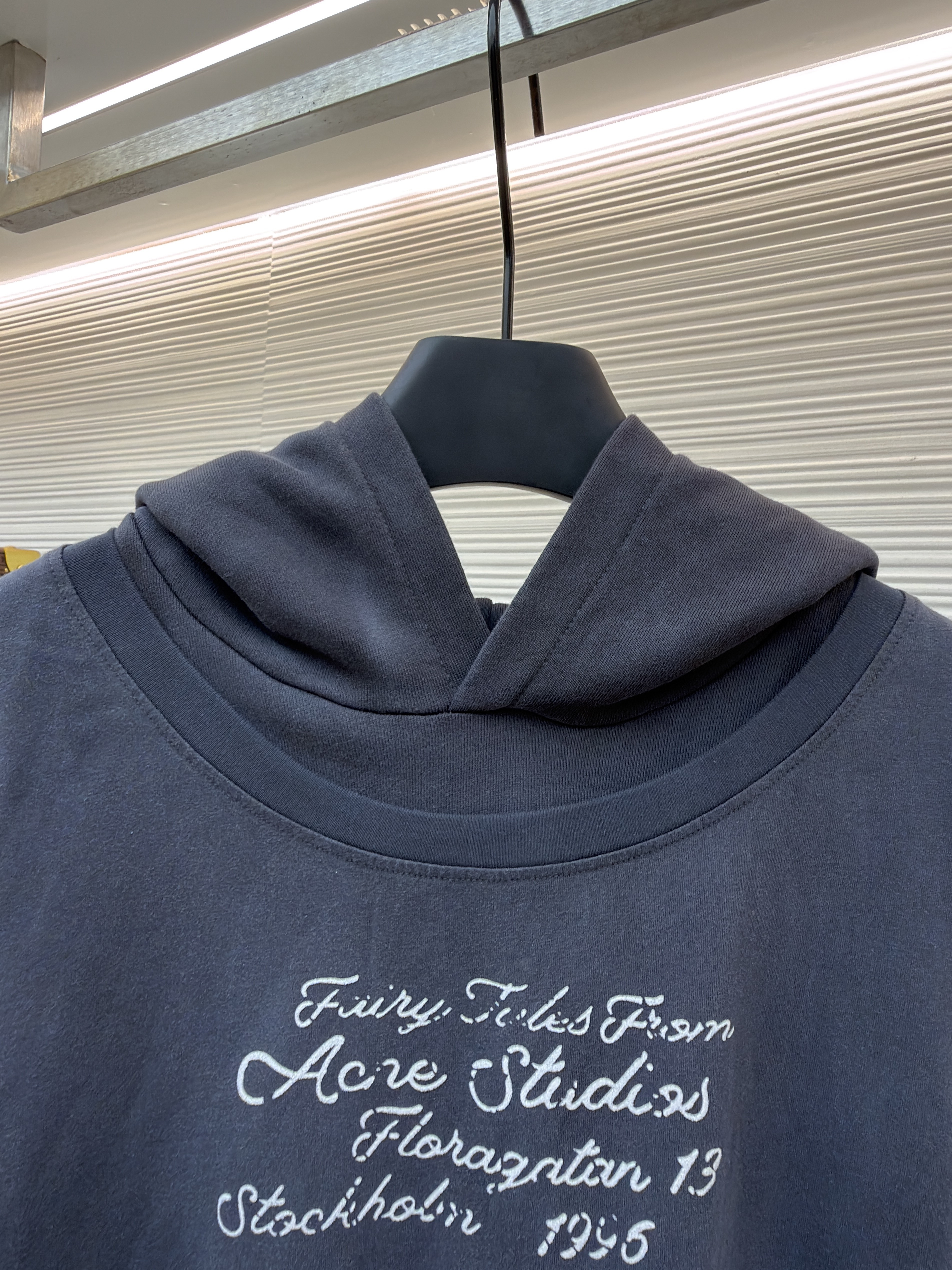 Acne Studios 假两件徽标叠层渐变连帽卫衣 连帽衫 外套 长袖 卡其色 黑色 B2