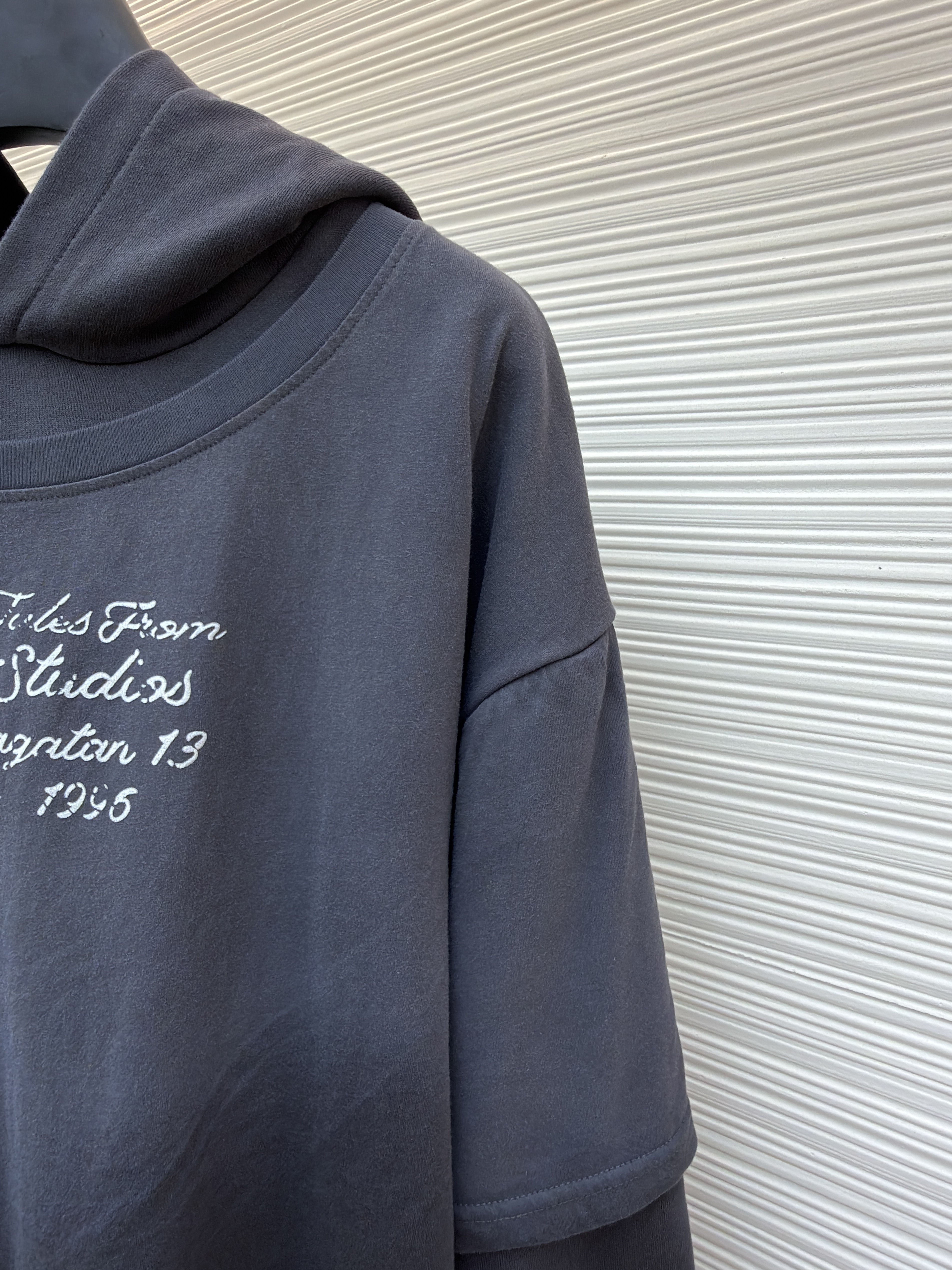 Acne Studios 假两件徽标叠层渐变连帽卫衣 连帽衫 外套 长袖 卡其色 黑色 B2