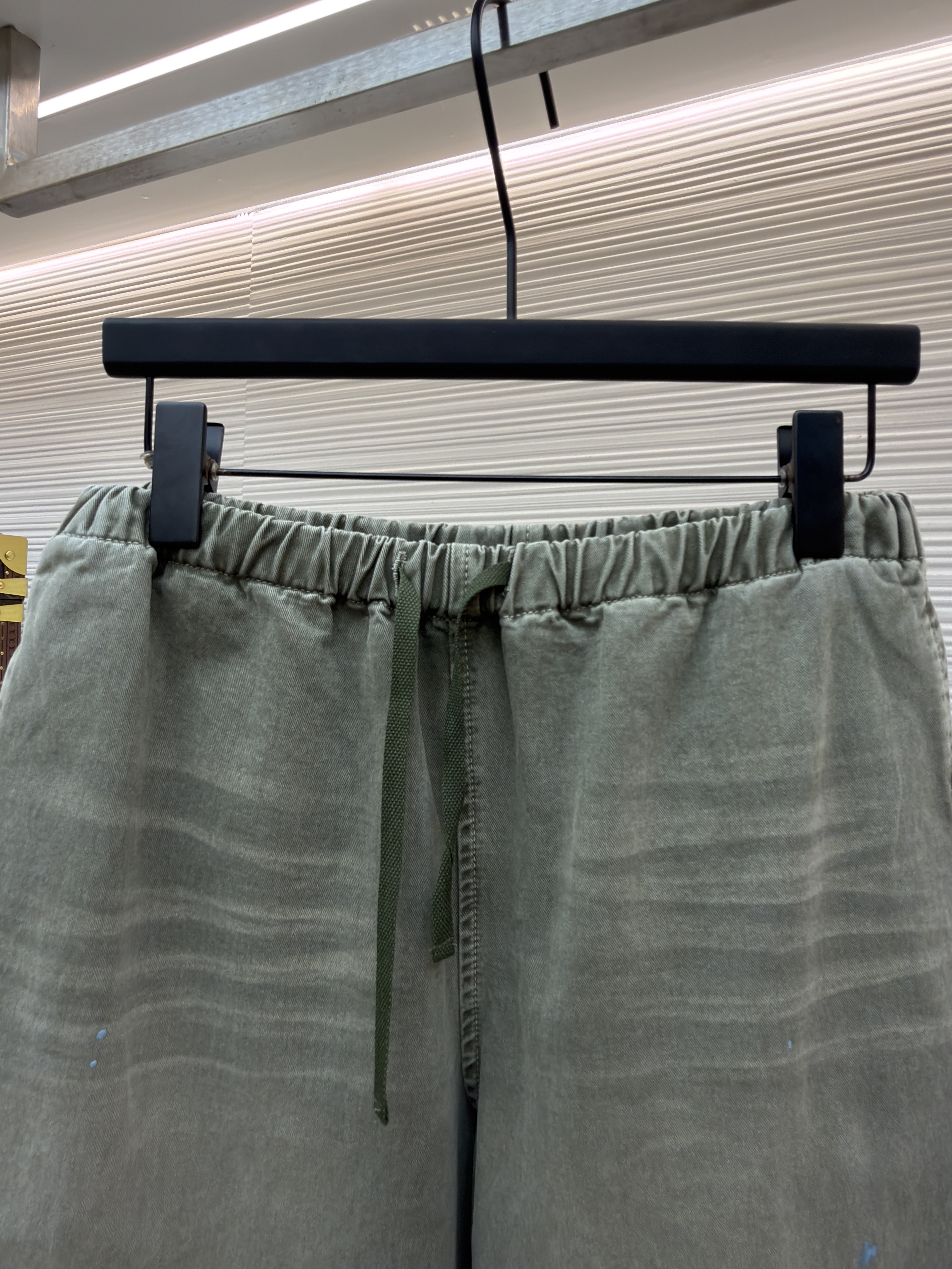 Acne Studios 刺绣徽标涂鸦松紧腰长裤 裤子 休闲裤 绿色 黑色 B0