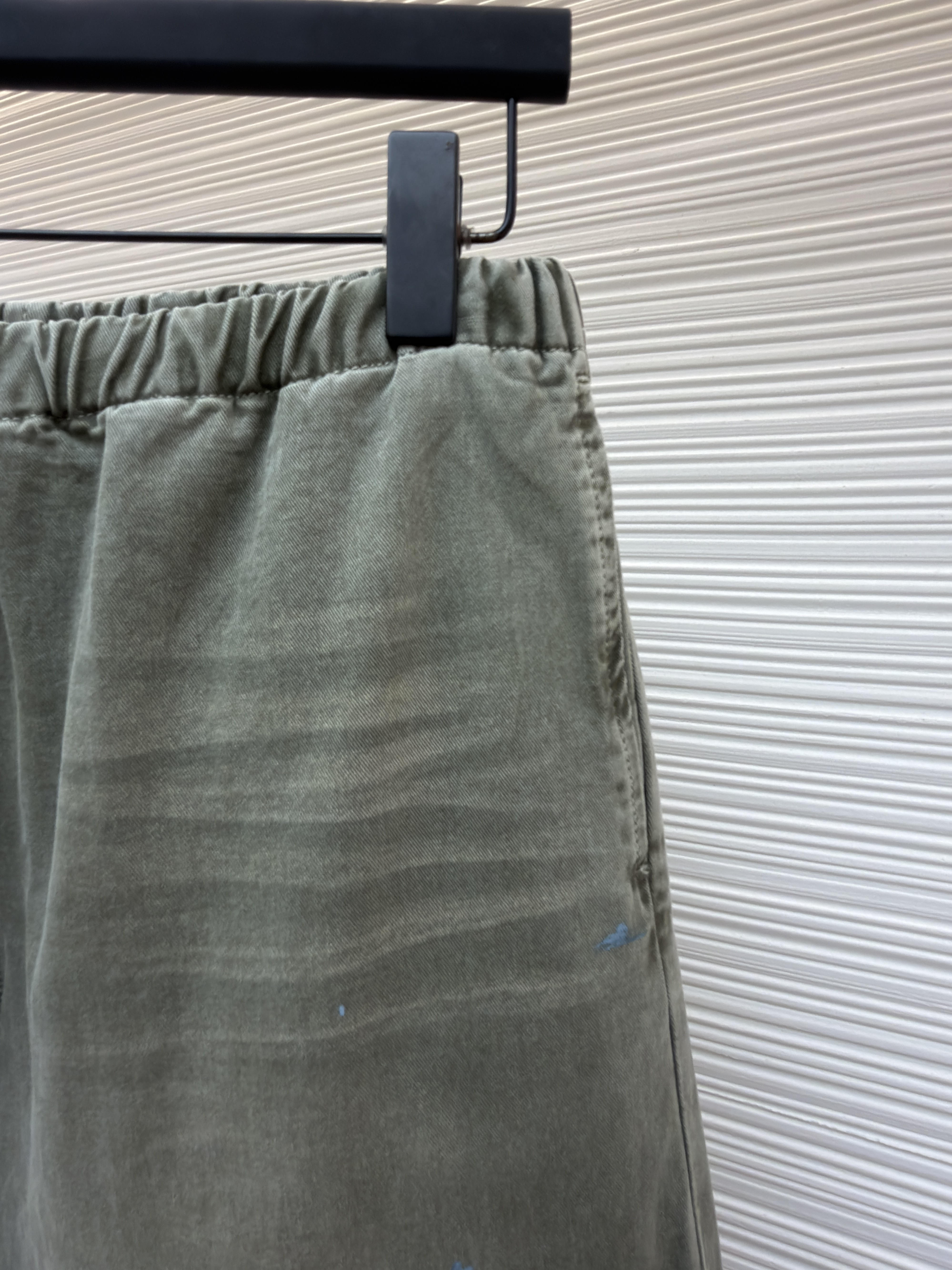 Acne Studios 刺绣徽标涂鸦松紧腰长裤 裤子 休闲裤 绿色 黑色 B0