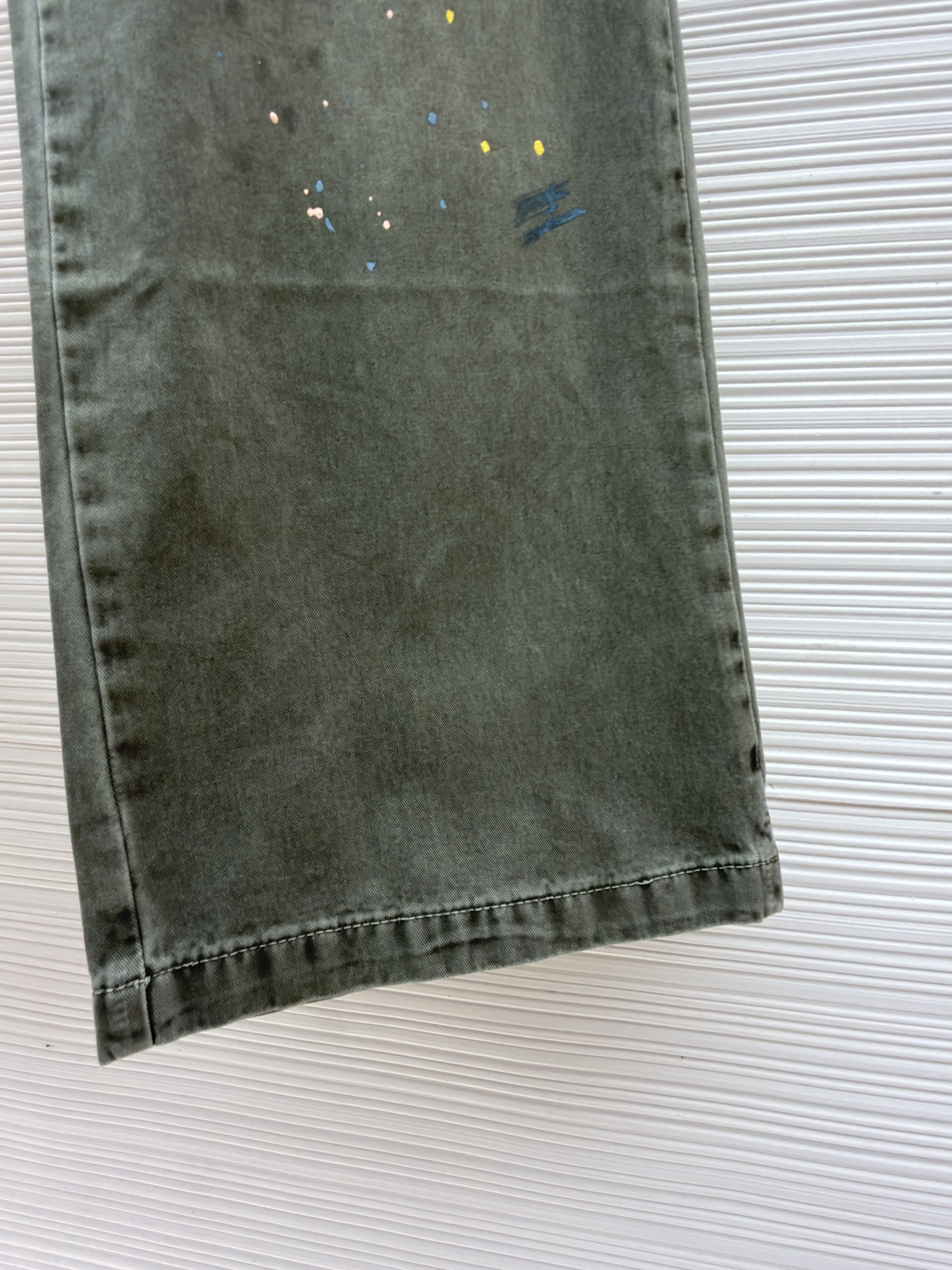 Acne Studios 刺绣徽标涂鸦松紧腰长裤 裤子 休闲裤 绿色 黑色 B0