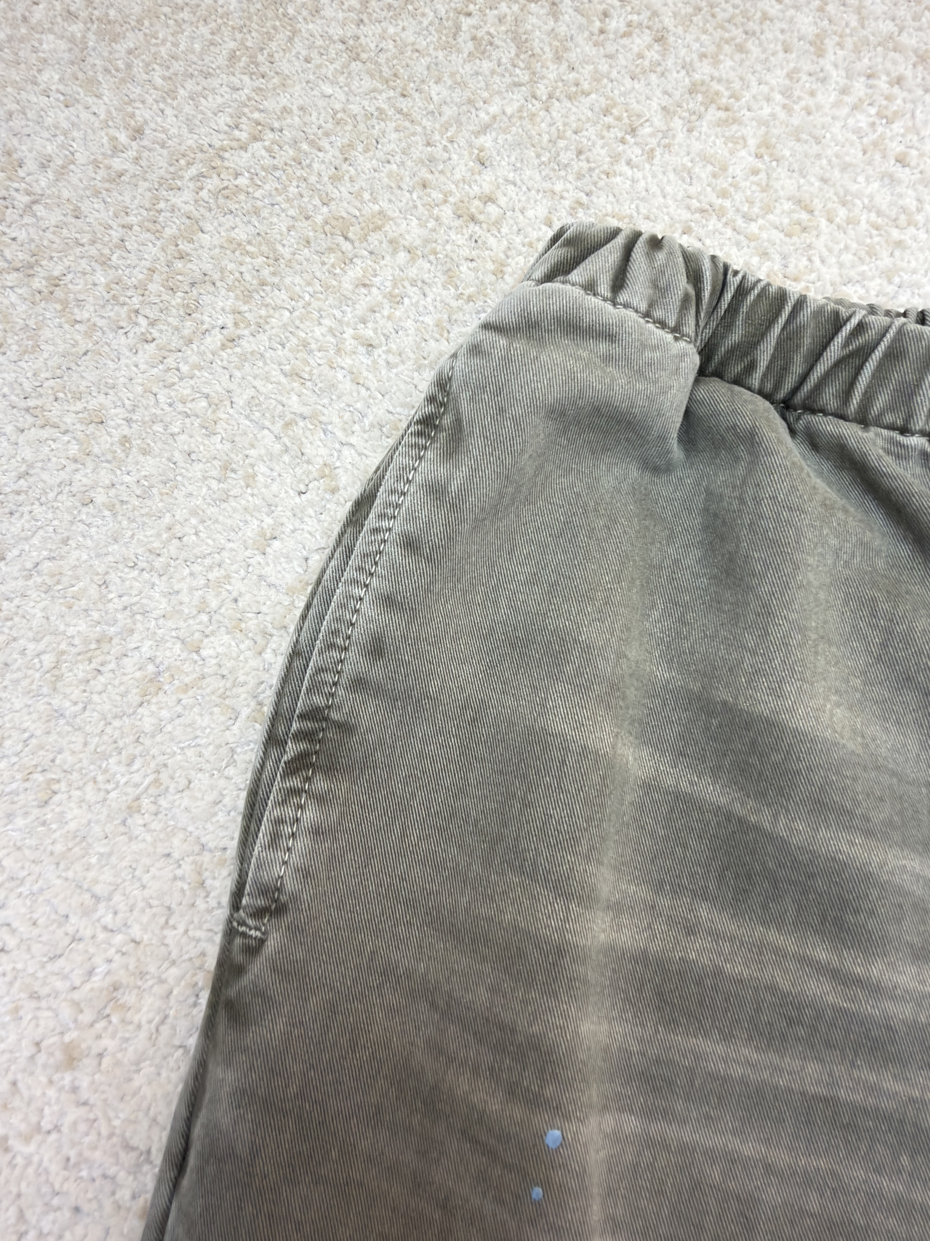 Acne Studios 刺绣徽标涂鸦松紧腰长裤 裤子 休闲裤 绿色 黑色 B0