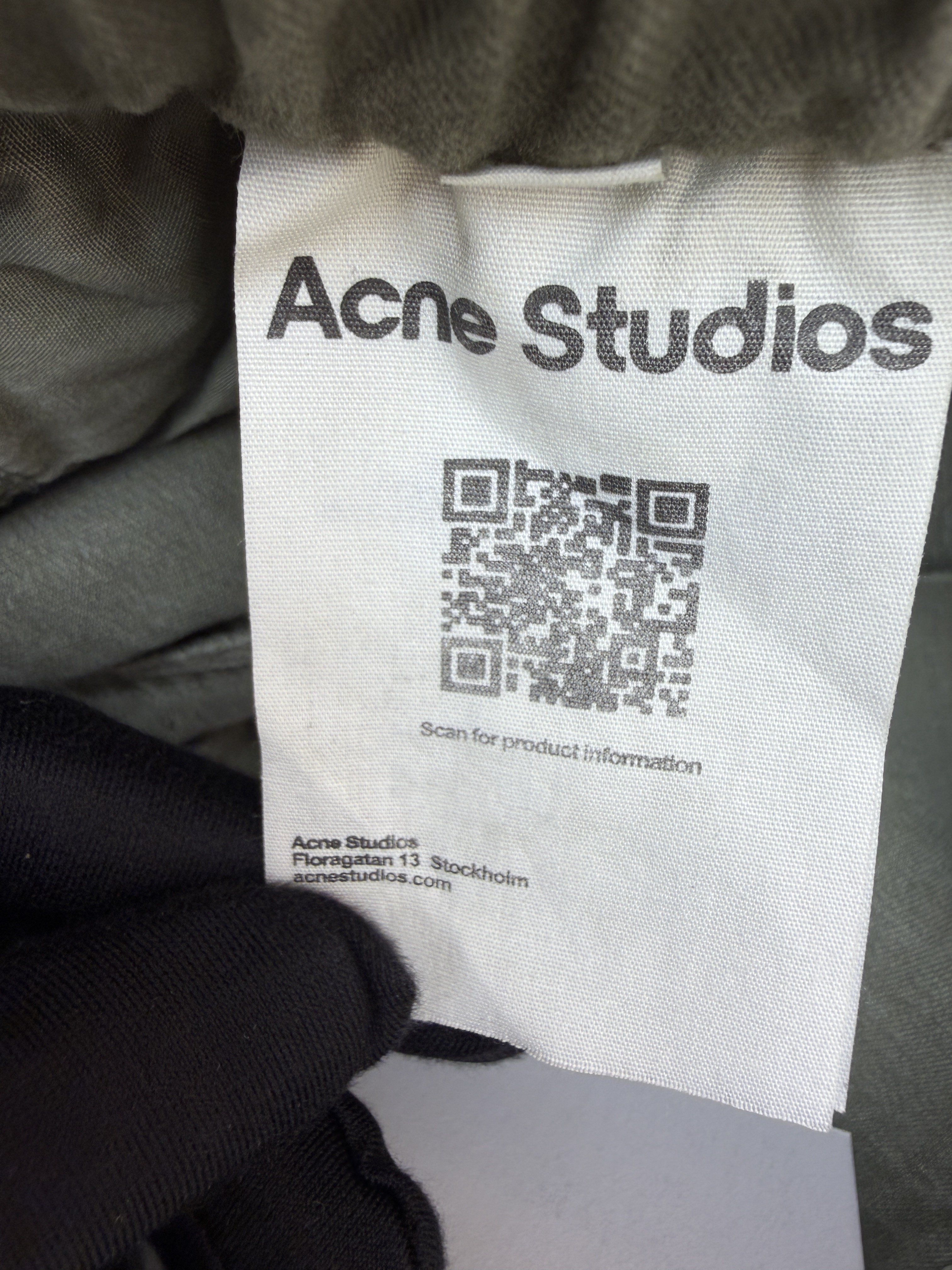 Acne Studios 刺绣徽标涂鸦松紧腰长裤 裤子 休闲裤 绿色 黑色 B0