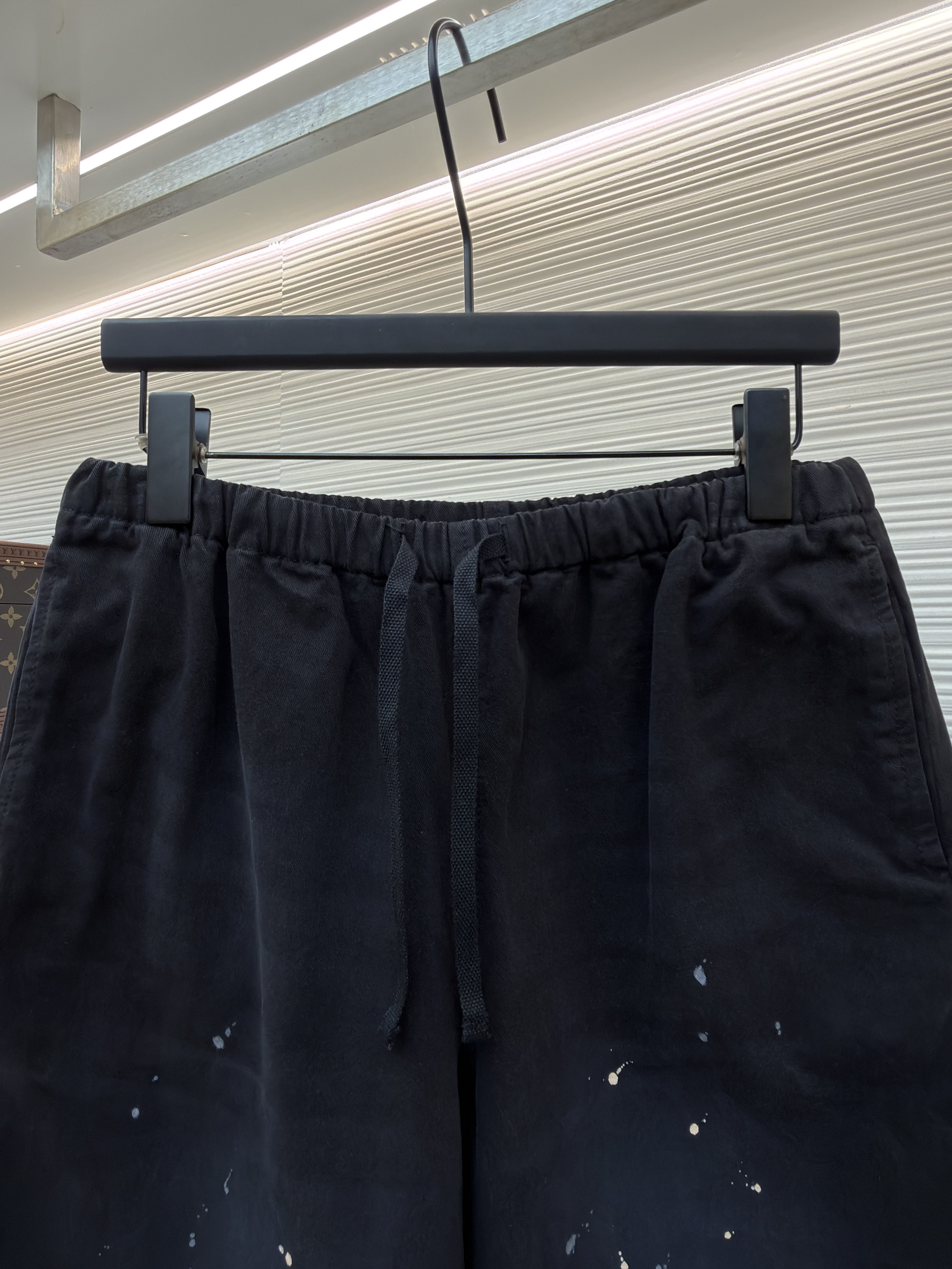 Acne Studios 刺绣徽标涂鸦松紧腰长裤 裤子 休闲裤 绿色 黑色 B0