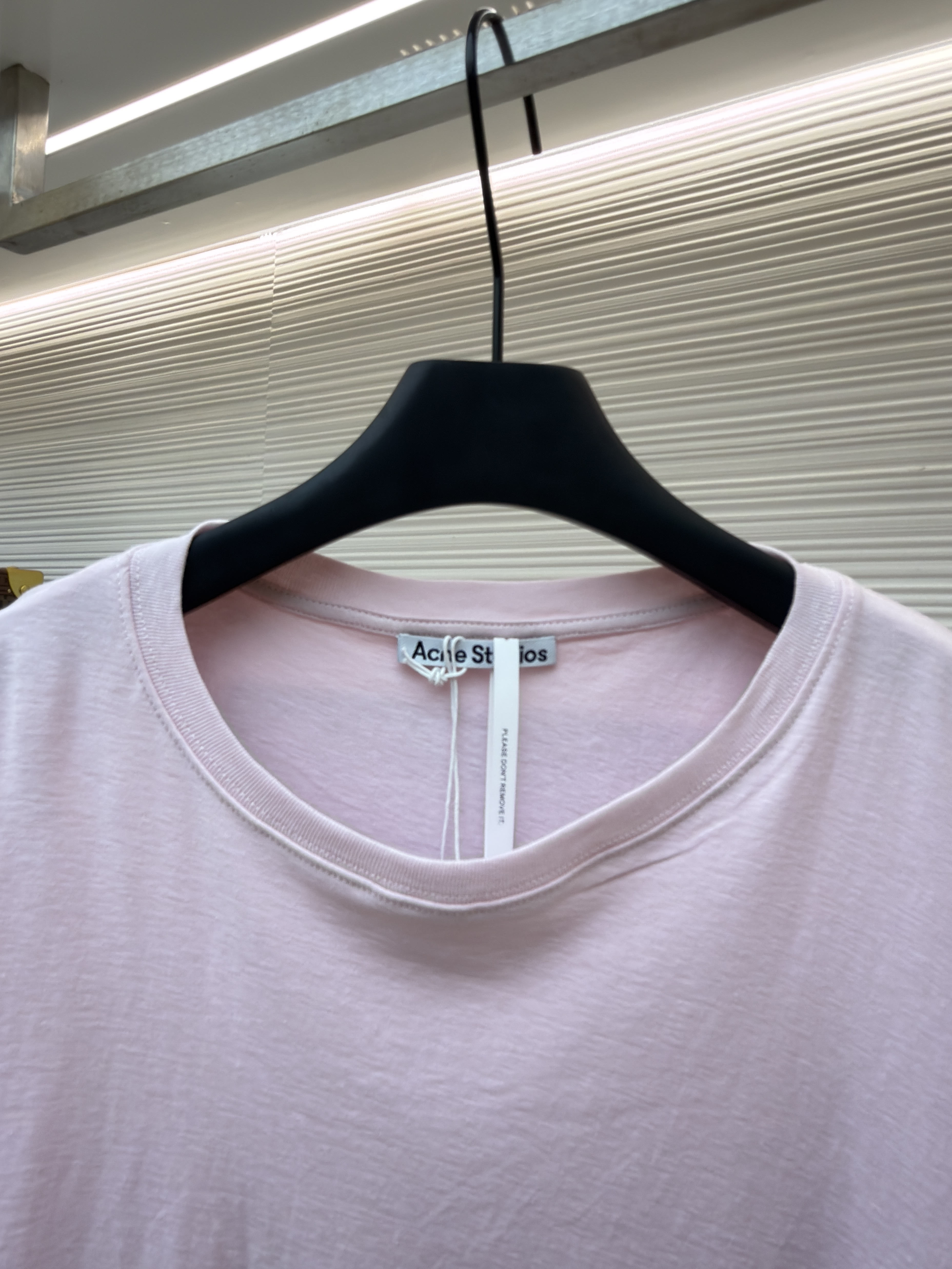 Acne Studios 背面标识宽松圆领T恤 短袖 夏款 粉色 A7