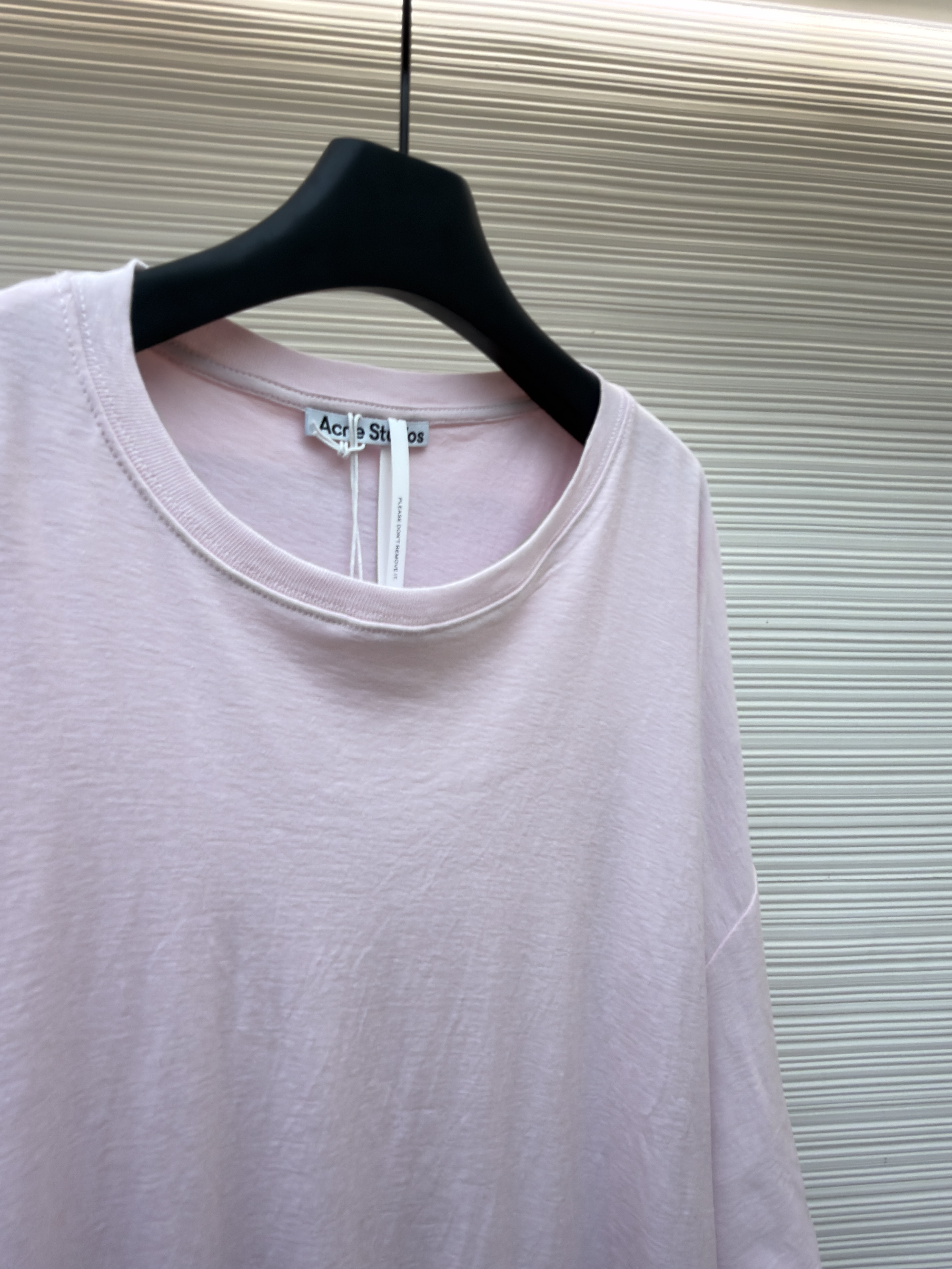 Acne Studios 背面标识宽松圆领T恤 短袖 夏款 粉色 A7